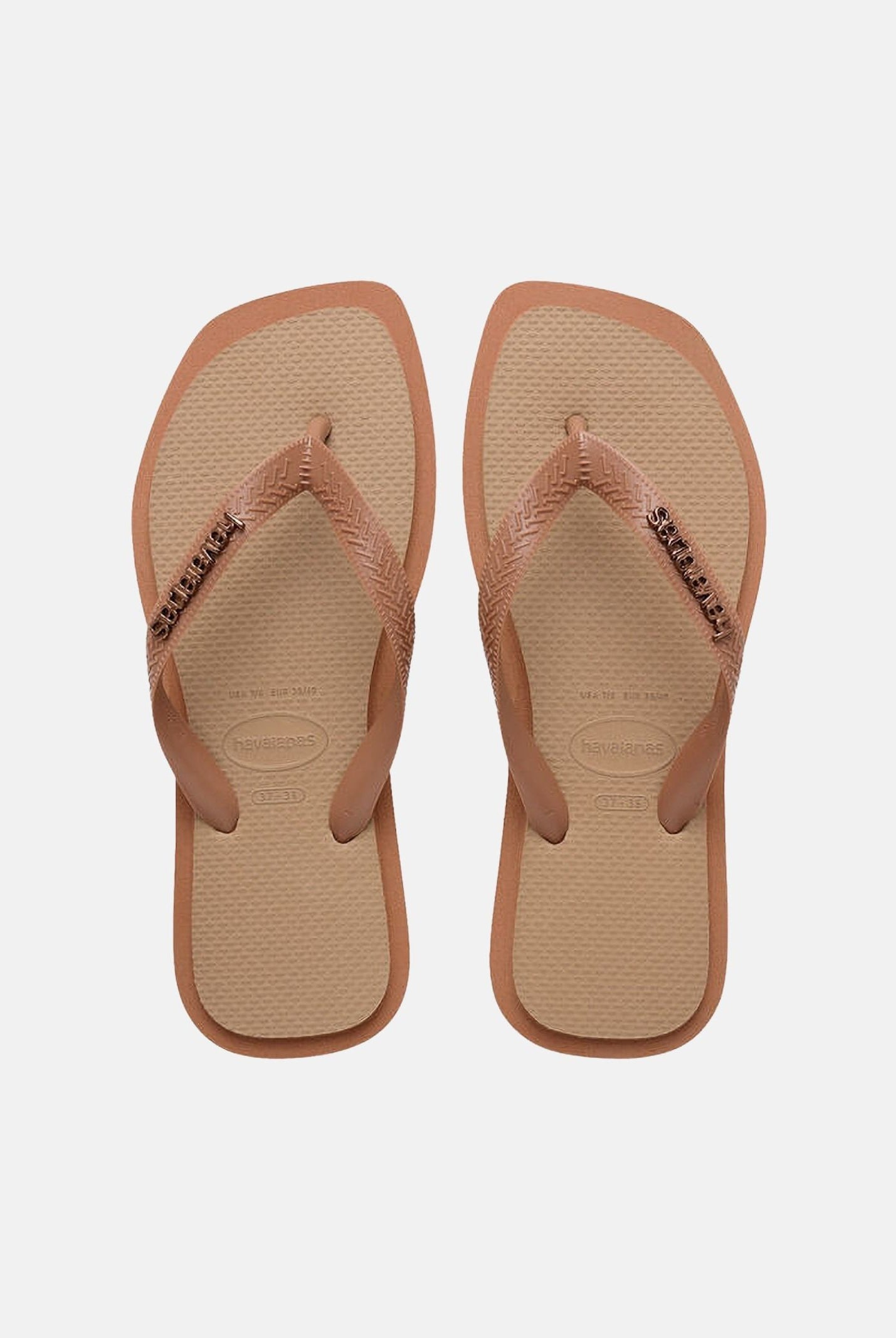 HAVAIANAS Infradito Top Square Fusion beige suola marrone da donna 4149944 4258 HAVAIANAS