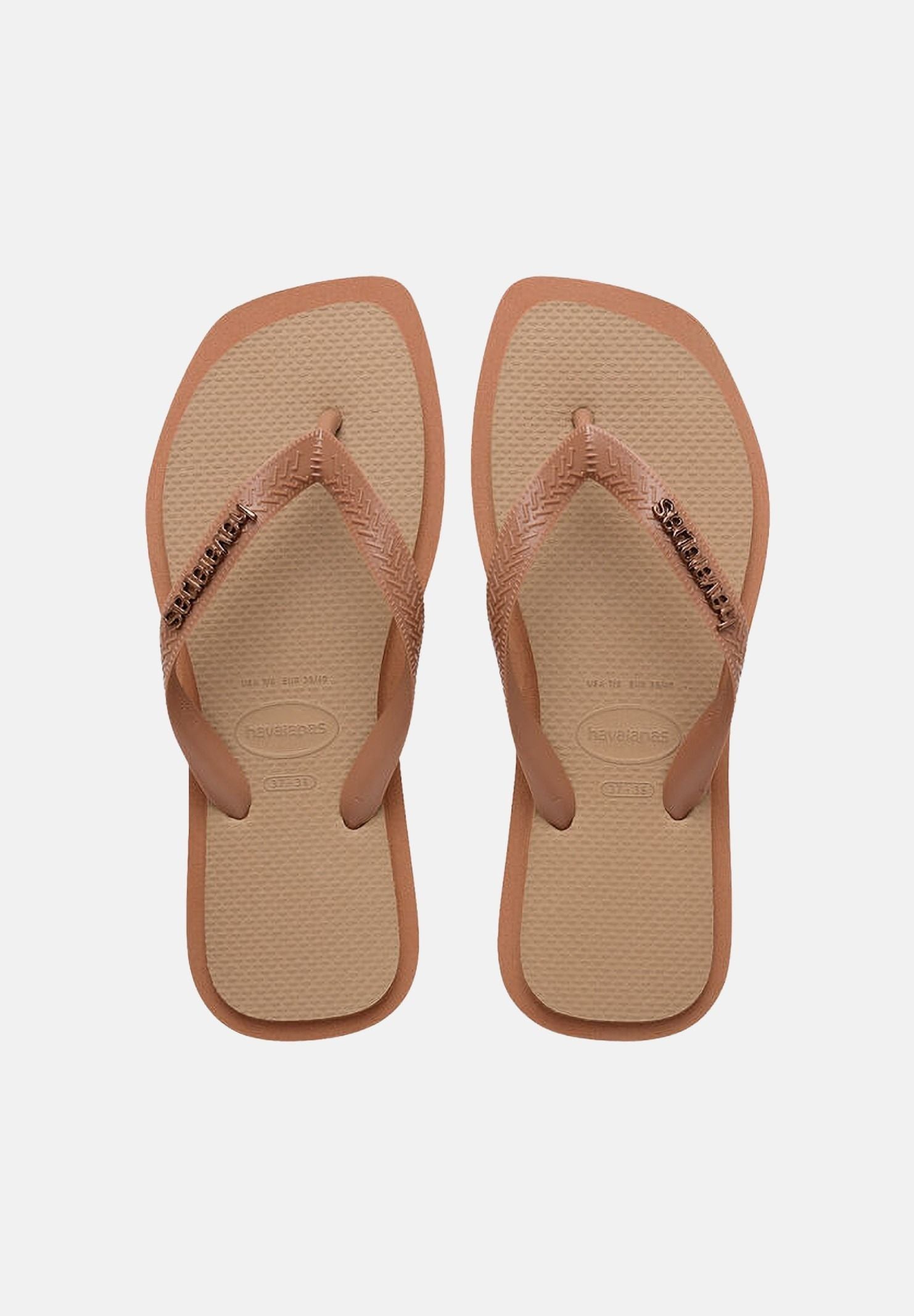 HAVAIANAS Infradito Top Square Fusion beige suola marrone da donna 4149944 4258 HAVAIANAS