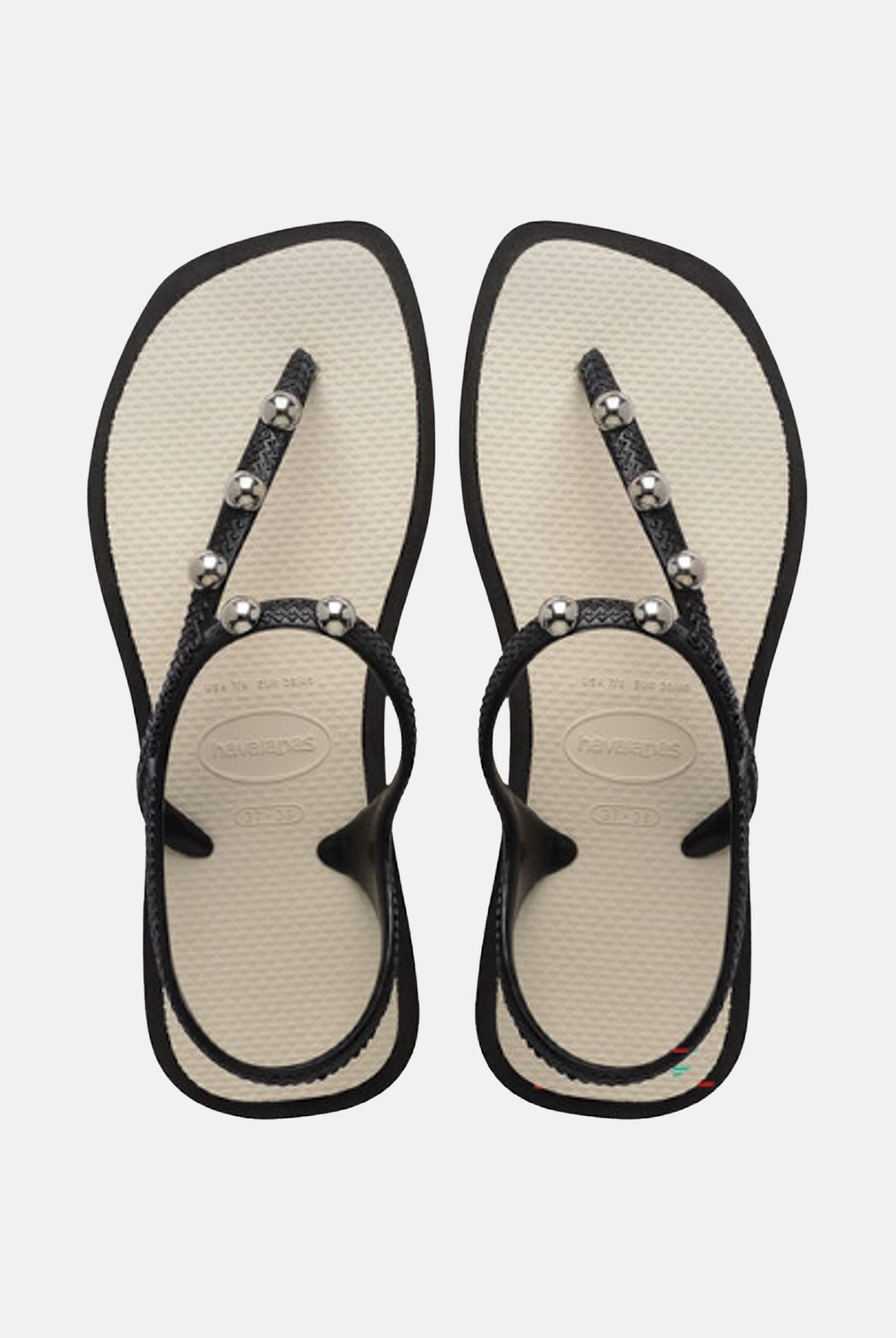 HAVAIANAS Sandali Flash Fusion beige sabbia e nero donna 4150244. 9576 HAVAIANAS