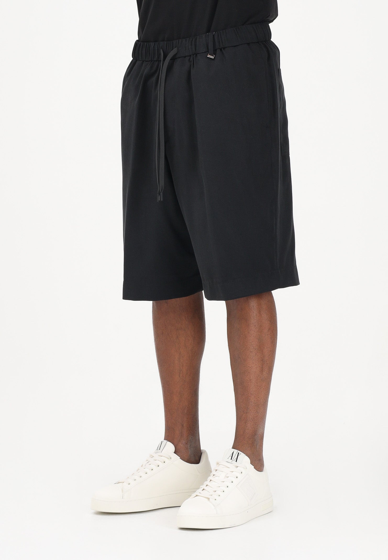 I'M BRIAN Shorts in lino nero da uomo BE3695 009 I'M BRIAN