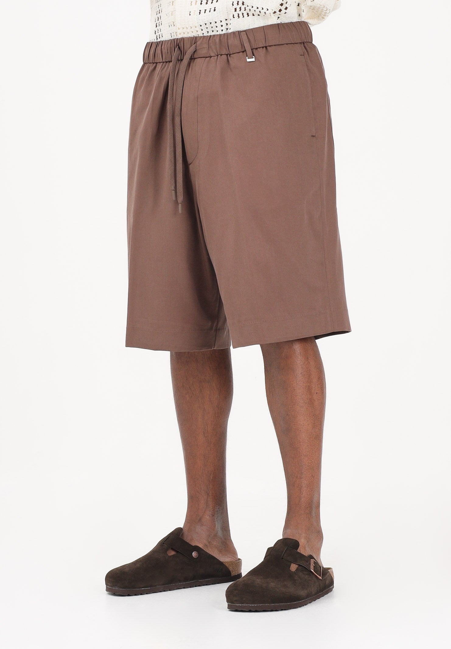 I'M BRIAN Shorts in lino marrone da uomo BE3695 020 I'M BRIAN