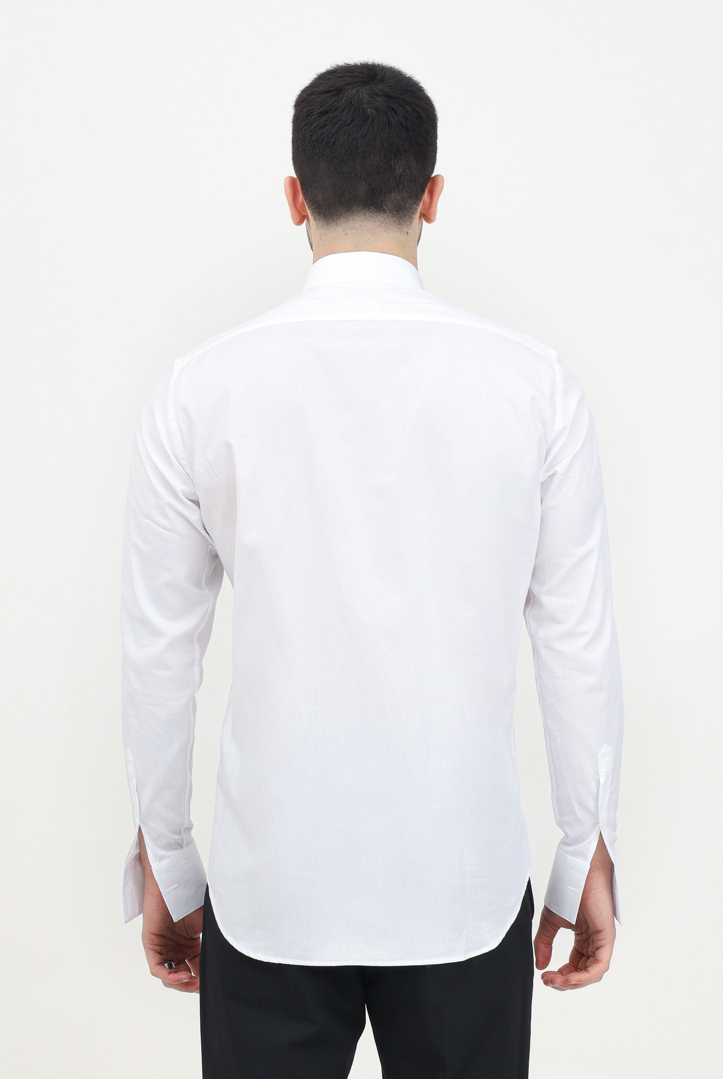 I'M BRIAN Camicia manica lunga bianca da uomo adatta per gemelli CA2939 BIANCO I'M BRIAN
