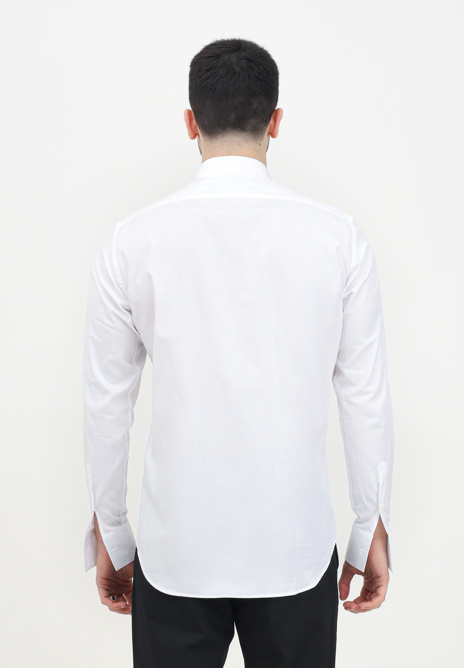 I'M BRIAN Camicia manica lunga bianca da uomo adatta per gemelli CA2939 BIANCO I'M BRIAN