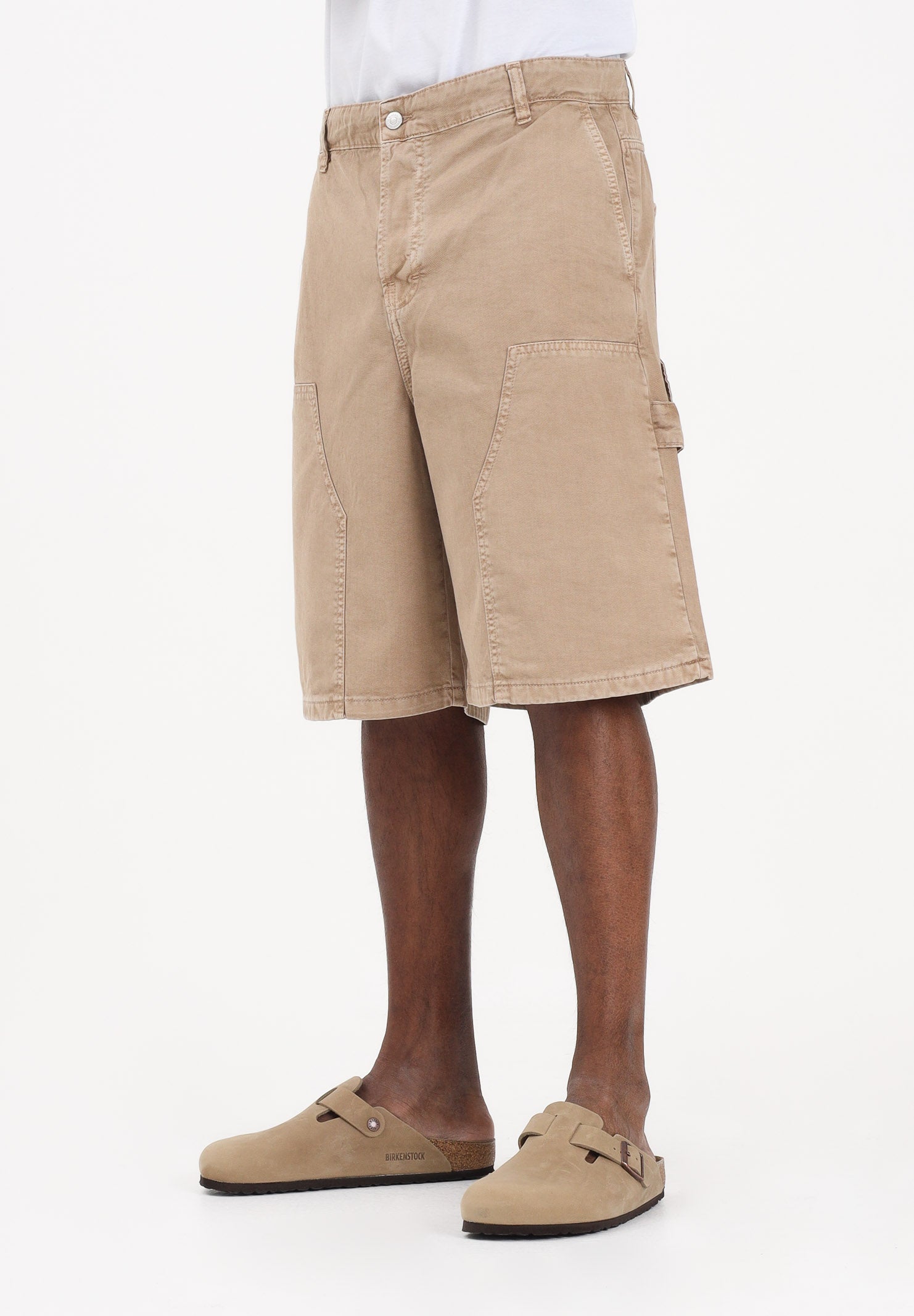 I'M BRIAN Shorts in denim beige da uomo CARPBL726 0025 I'M BRIAN