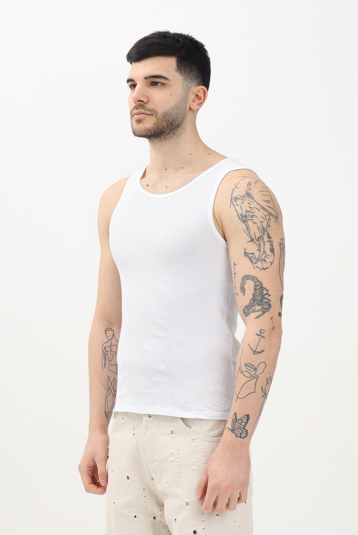 I'M BRIAN Canotta bianca da uomo CN3319 002 I'M BRIAN