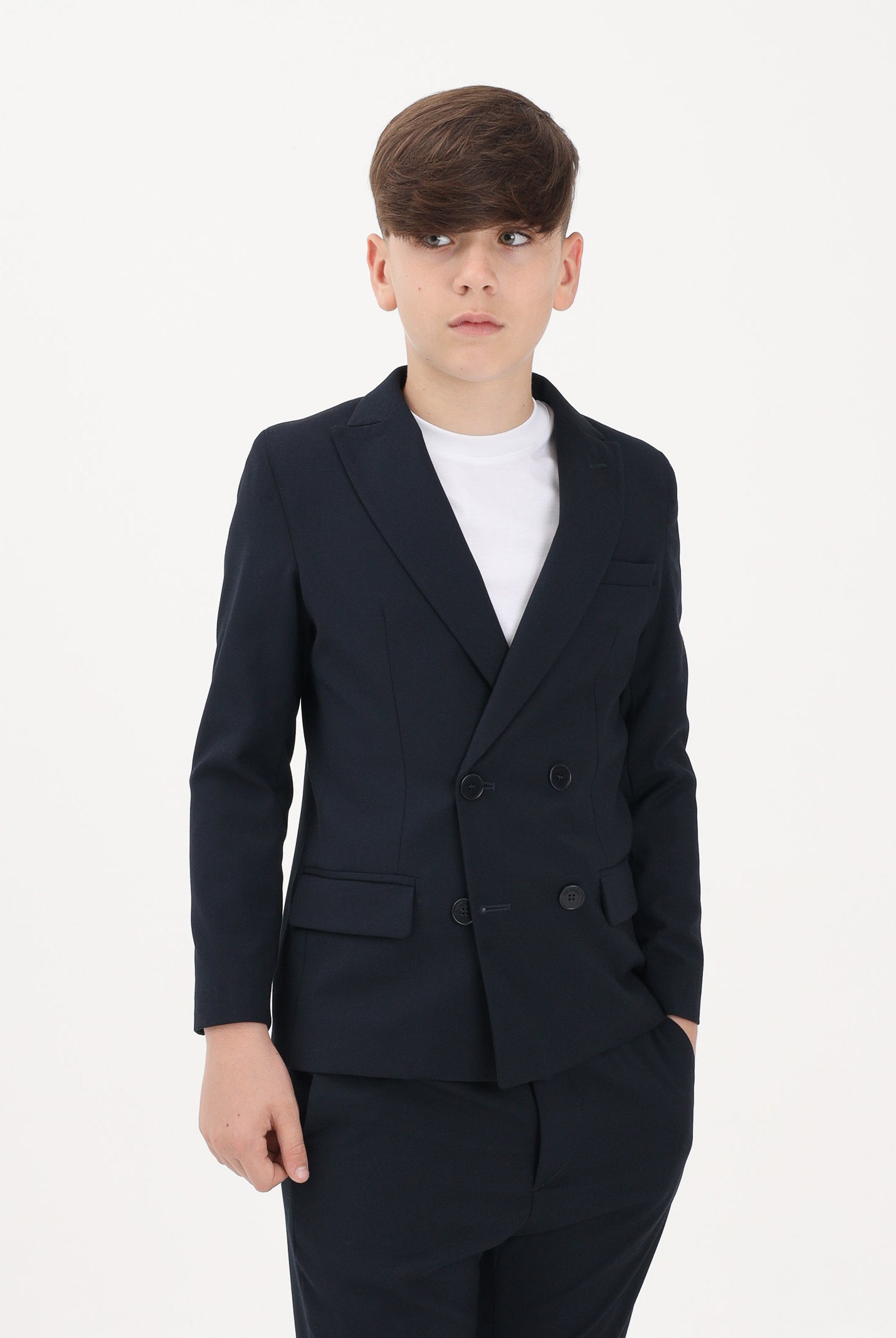 I'M BRIAN giacca doppiopetto blu navy bambino GIA3655J BL I'M BRIAN