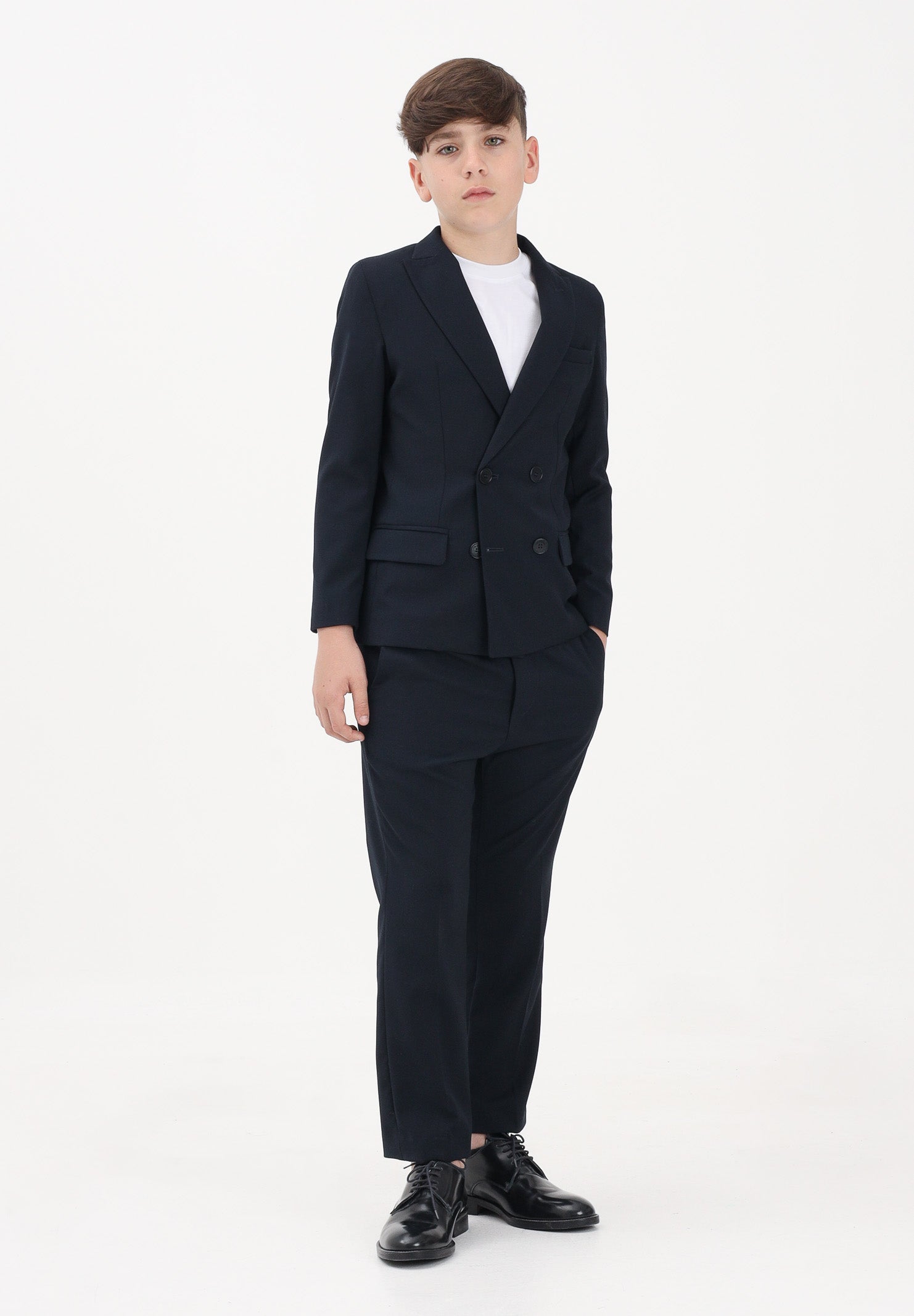I'M BRIAN giacca doppiopetto blu navy bambino GIA3655J BL I'M BRIAN