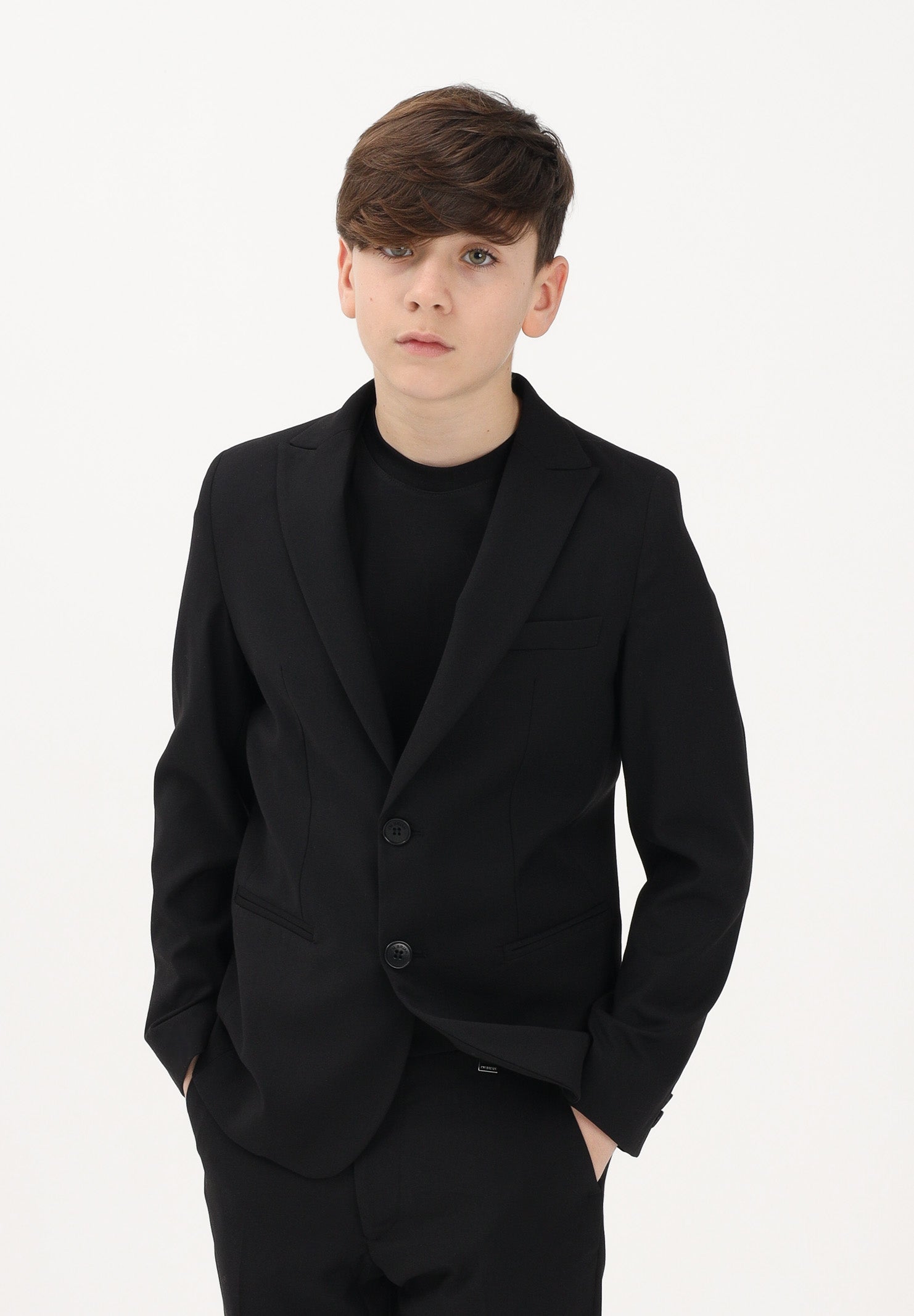I'M BRIAN Giacca nera da bambino GIA3658J 009 I'M BRIAN