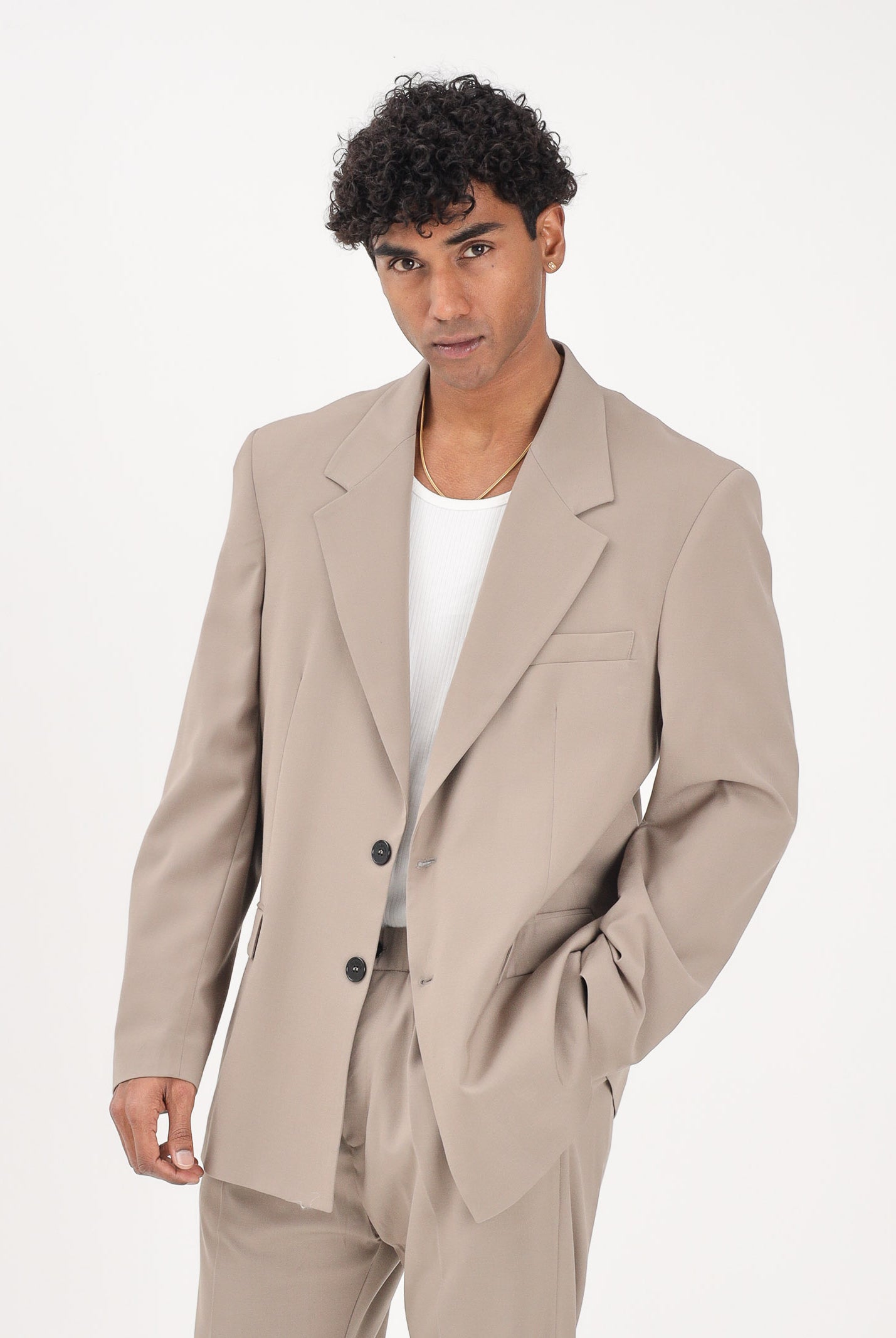I'M BRIAN Giacca monopetto beige da uomo GIA3659 TA I'M BRIAN