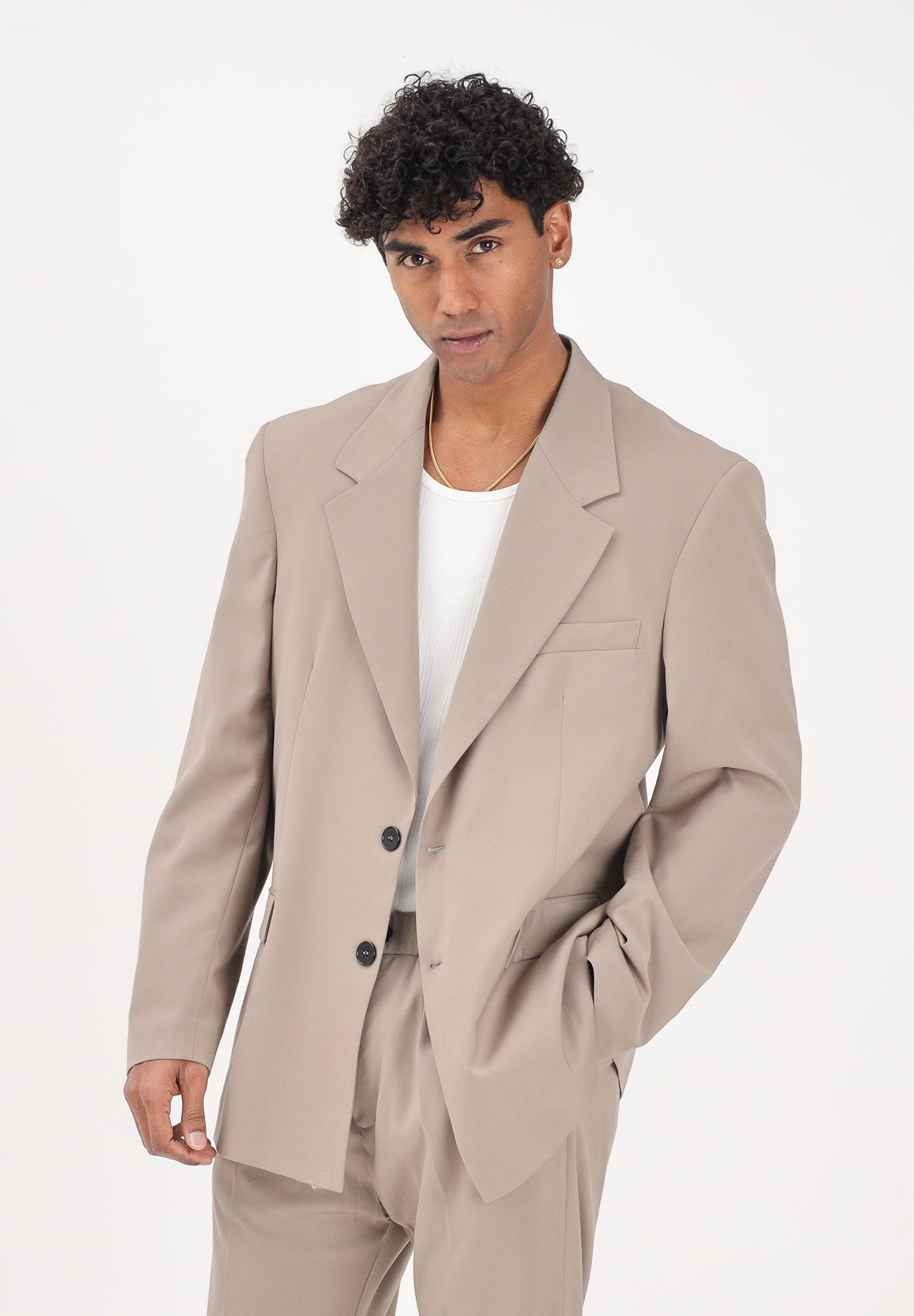 I'M BRIAN Giacca monopetto beige da uomo GIA3659 TA I'M BRIAN