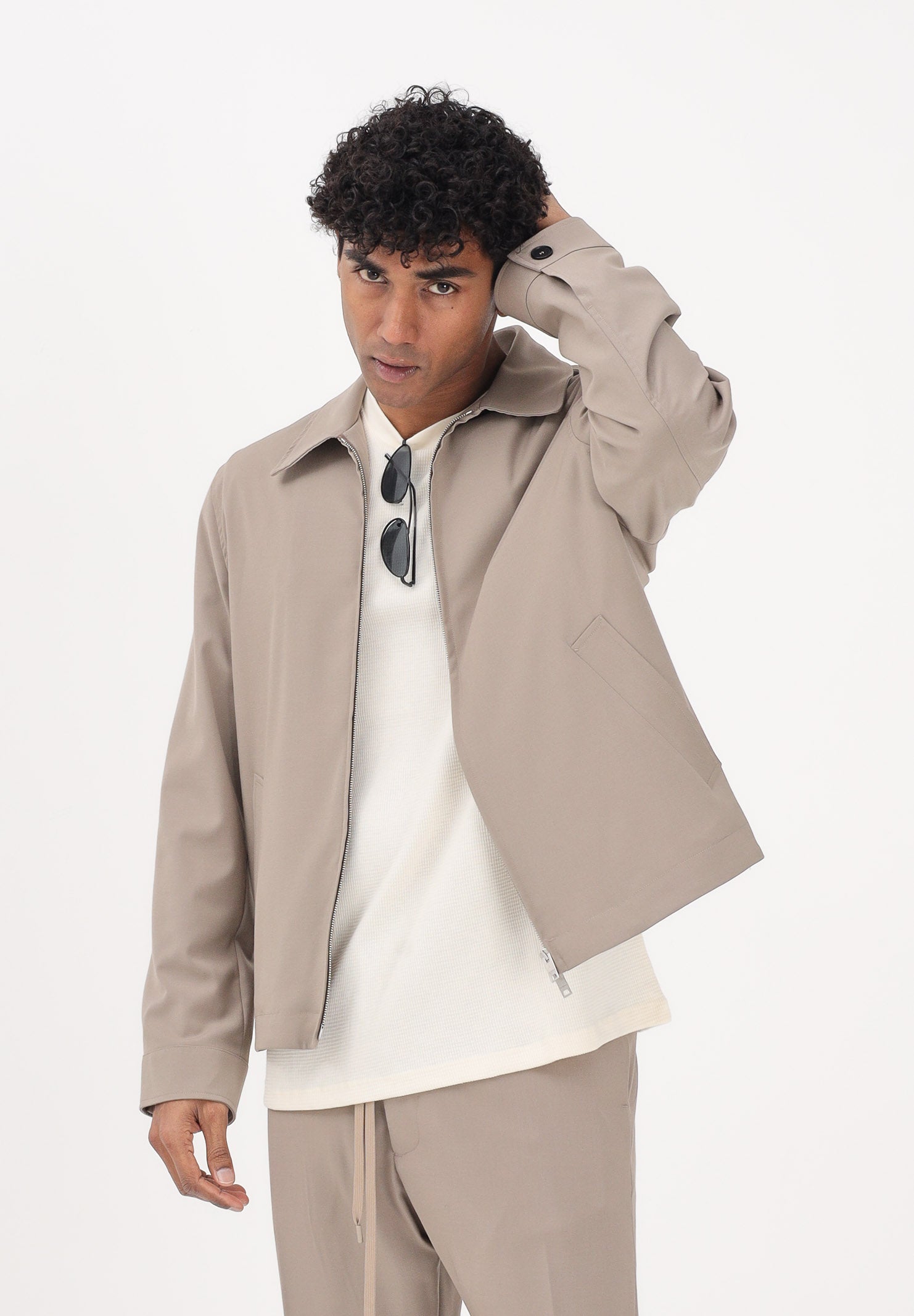 I'M BRIAN Giacca a vento beige da uomo GIU3669 TA I'M BRIAN