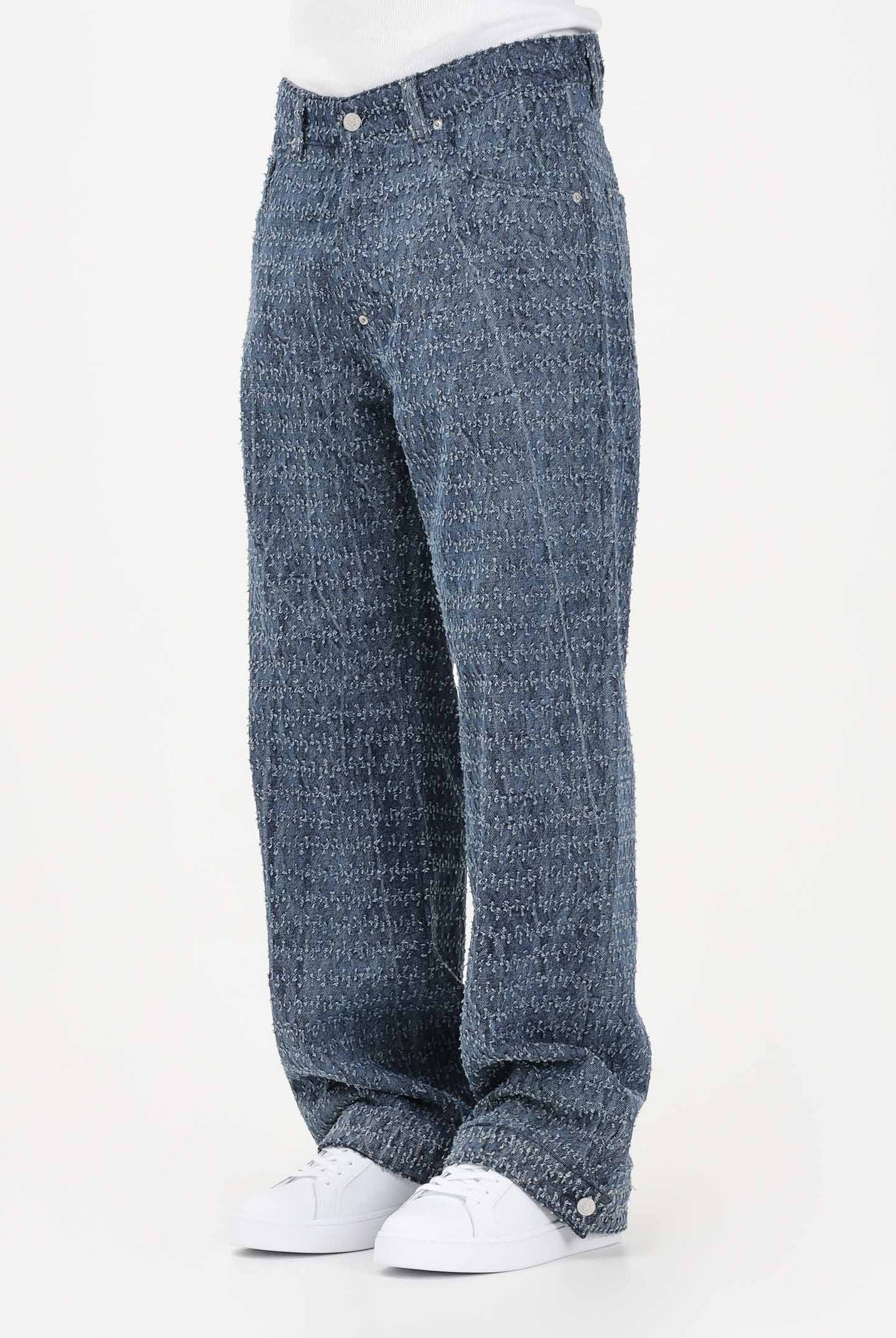 I'M BRIAN Jeans in denim medio da uomo con lavorazione texturizzata JACE926 0028 I'M BRIAN