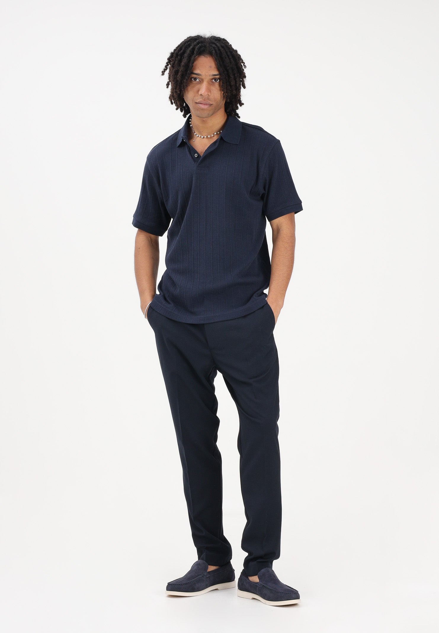I'M BRIAN Pantalone elegante blu da uomo PA3686 005 I'M BRIAN