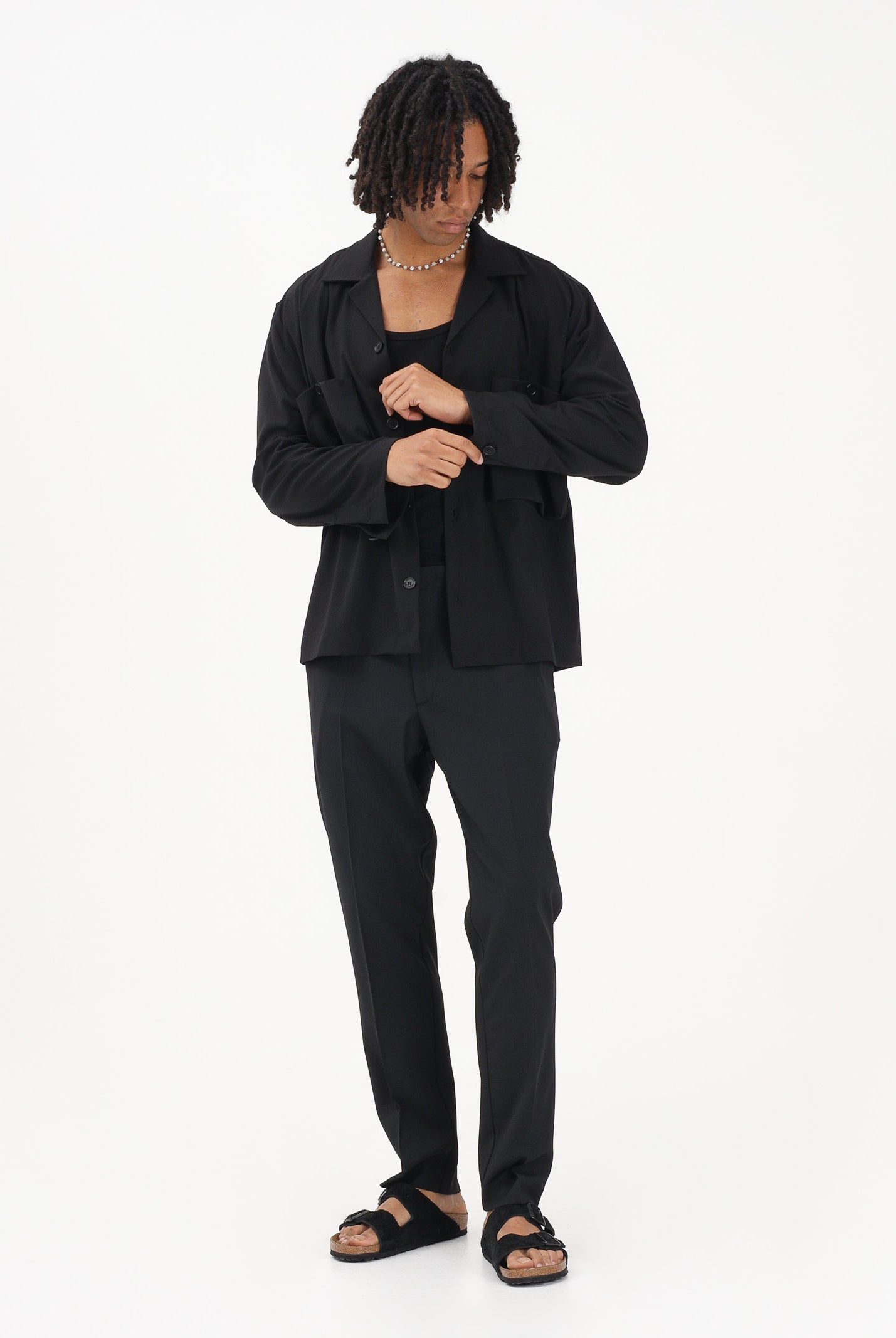 I'M BRIAN Pantalone elegante nero da uomo PA3713 009 I'M BRIAN