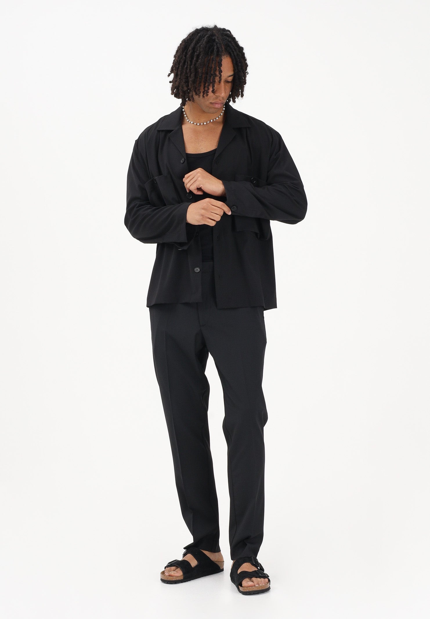 I'M BRIAN Pantalone elegante nero da uomo PA3713 009 I'M BRIAN