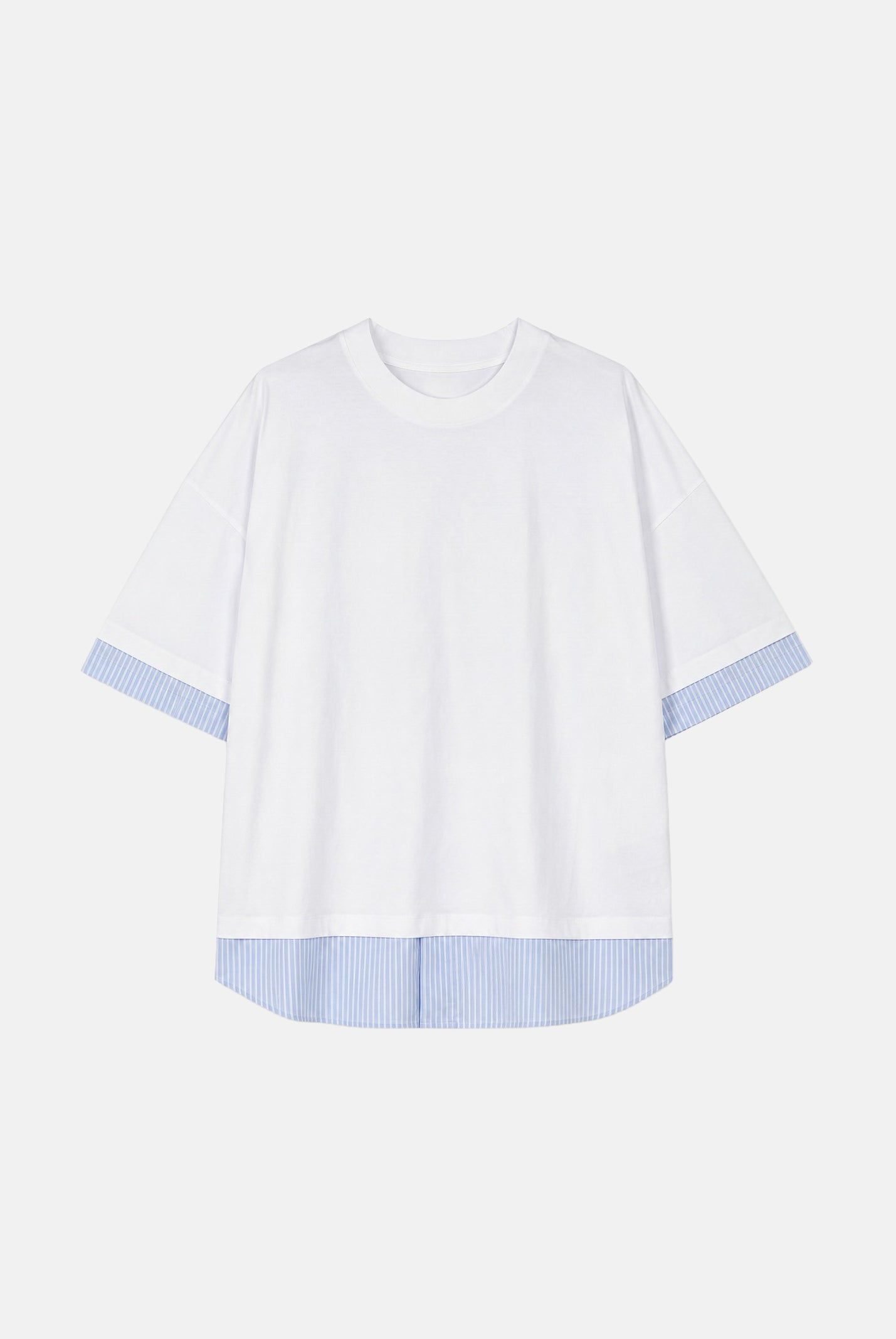 I'M BRIAN t-shirt uomo oversize in cotone a contrasto bianco uomo. TS3745 BI I'M BRIAN