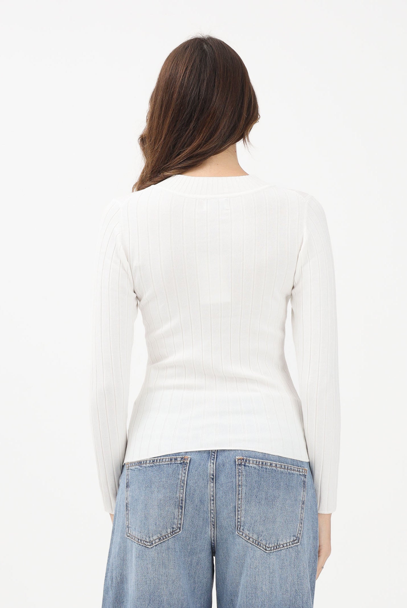 JDY Maglioncino girocollo panna da donna 15207694 CLDA JDY