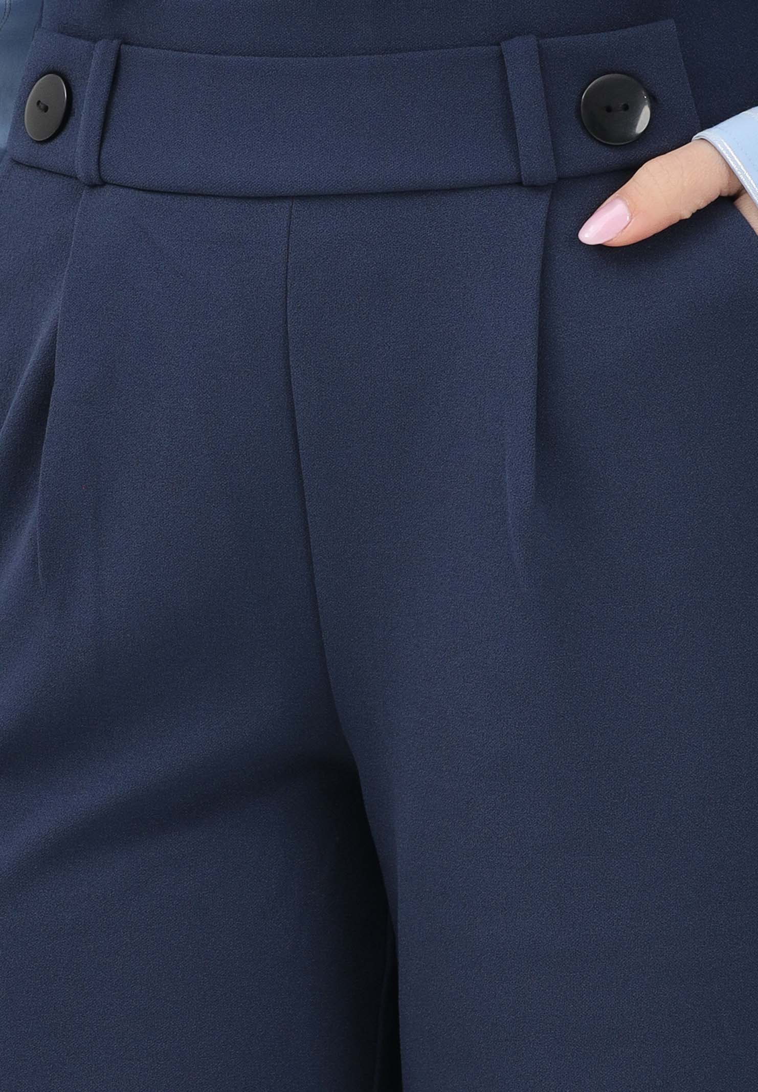JDY Pantalone blu da donna a vita alta 15208430 BLIR JDY