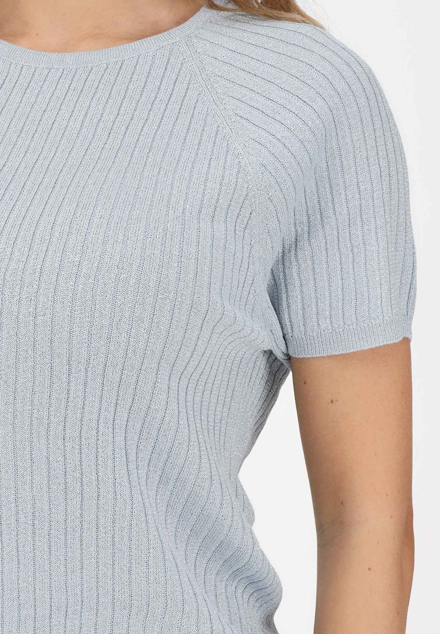 JDY Maglia girocollo azzurra da donna in filo 15334641 CABLW JDY
