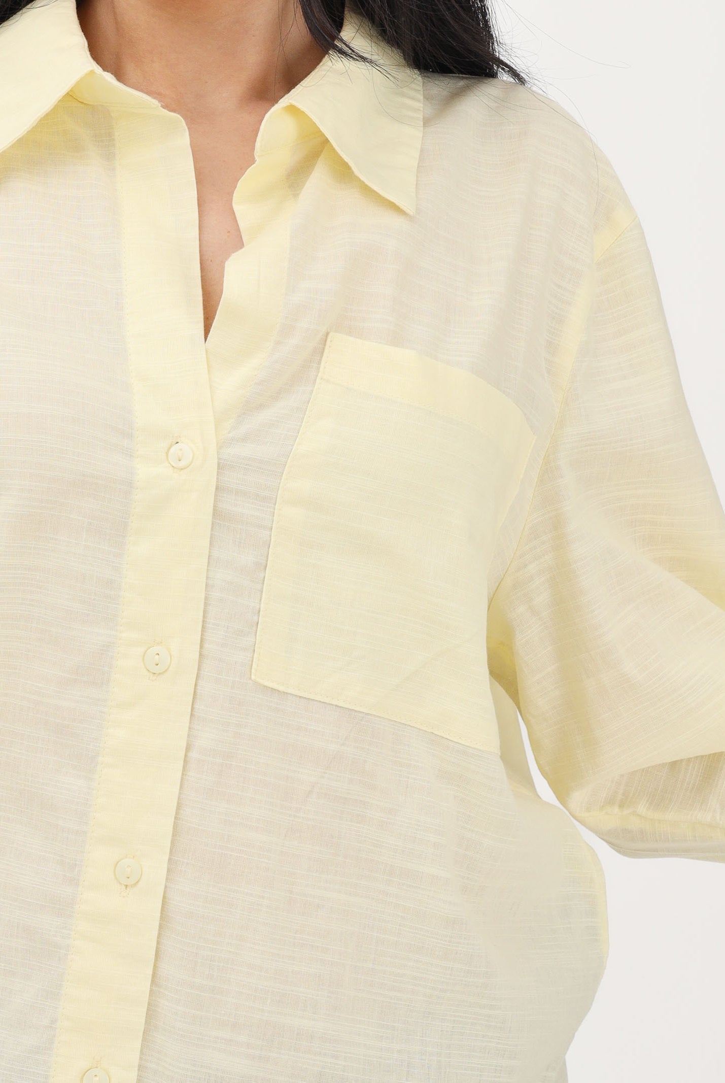 JDY Camicia a manica lunga gialla da donna 15351414 DOCR JDY