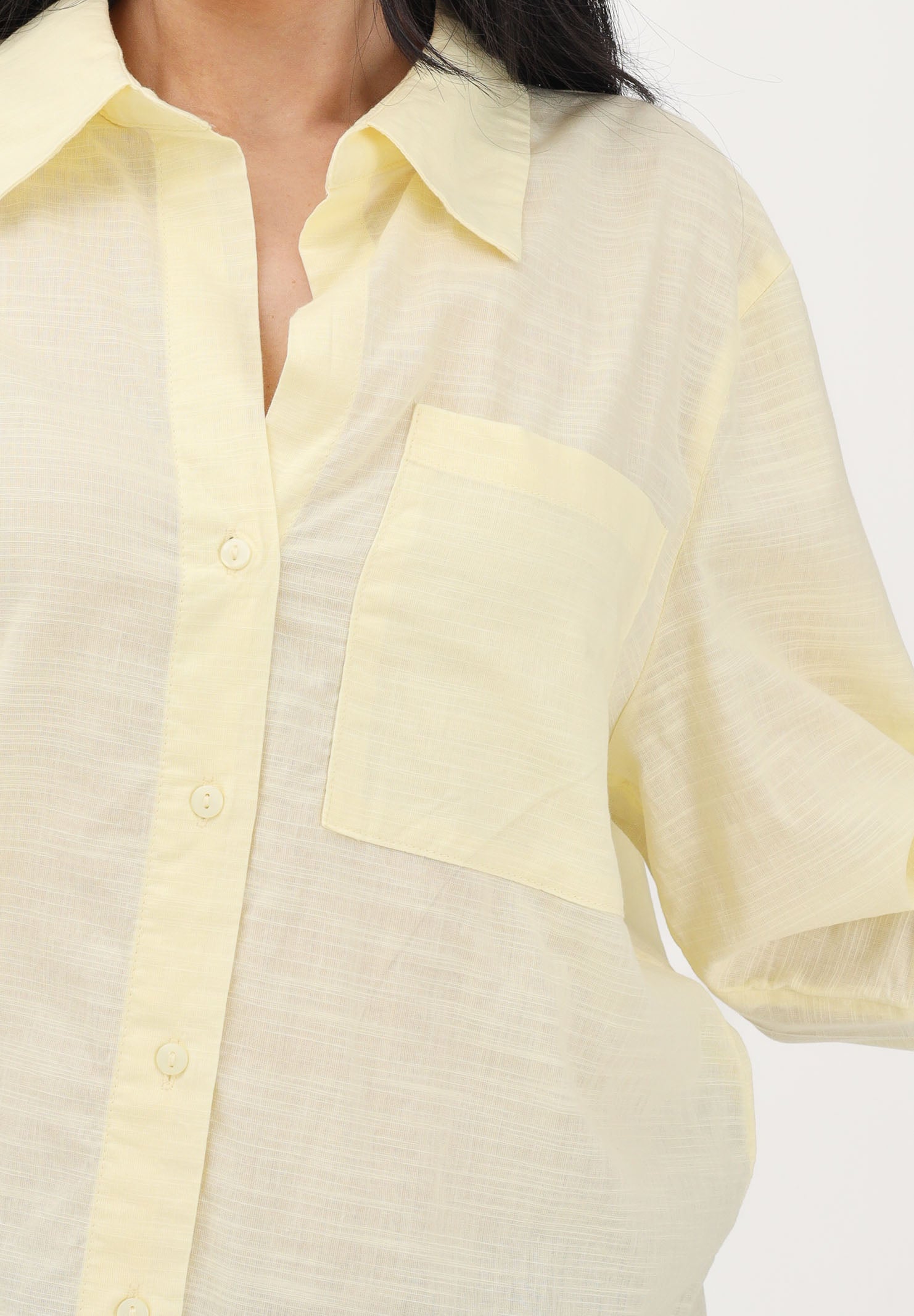 JDY Camicia a manica lunga gialla da donna 15351414 DOCR JDY