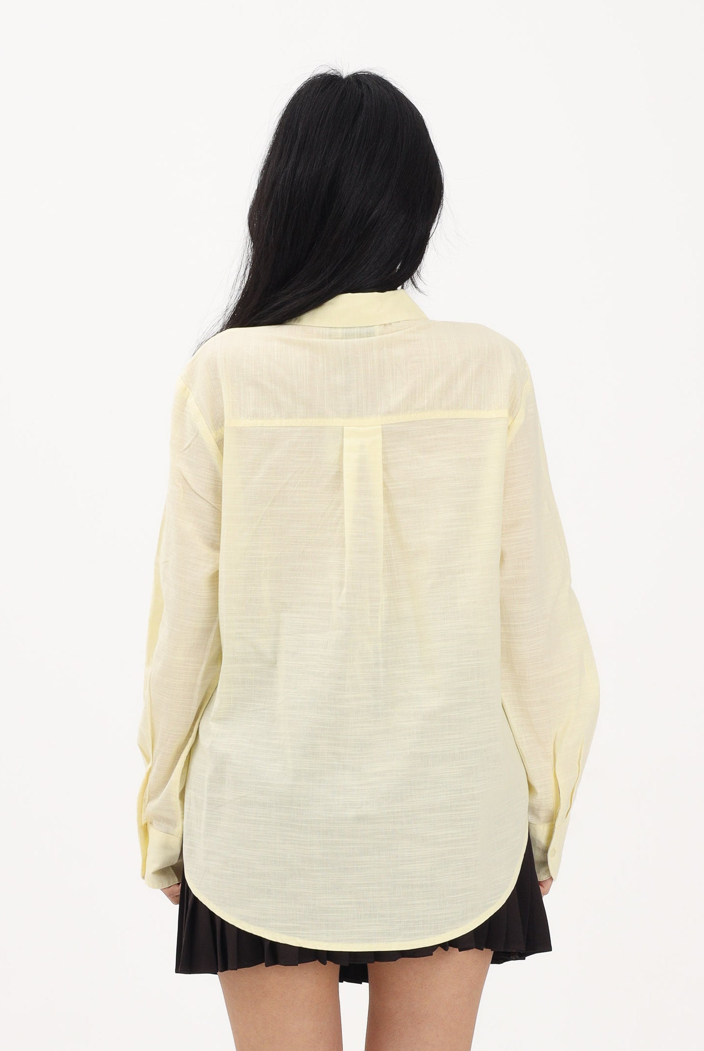 JDY Camicia a manica lunga gialla da donna 15351414 DOCR JDY