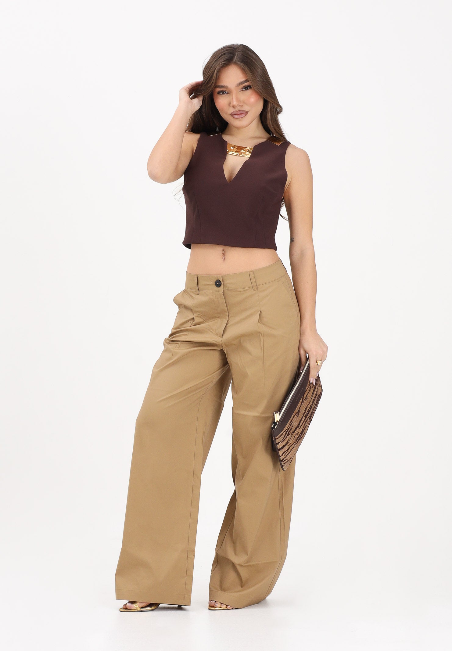 JDY Pantalone beige da donna 15363391 TI JDY