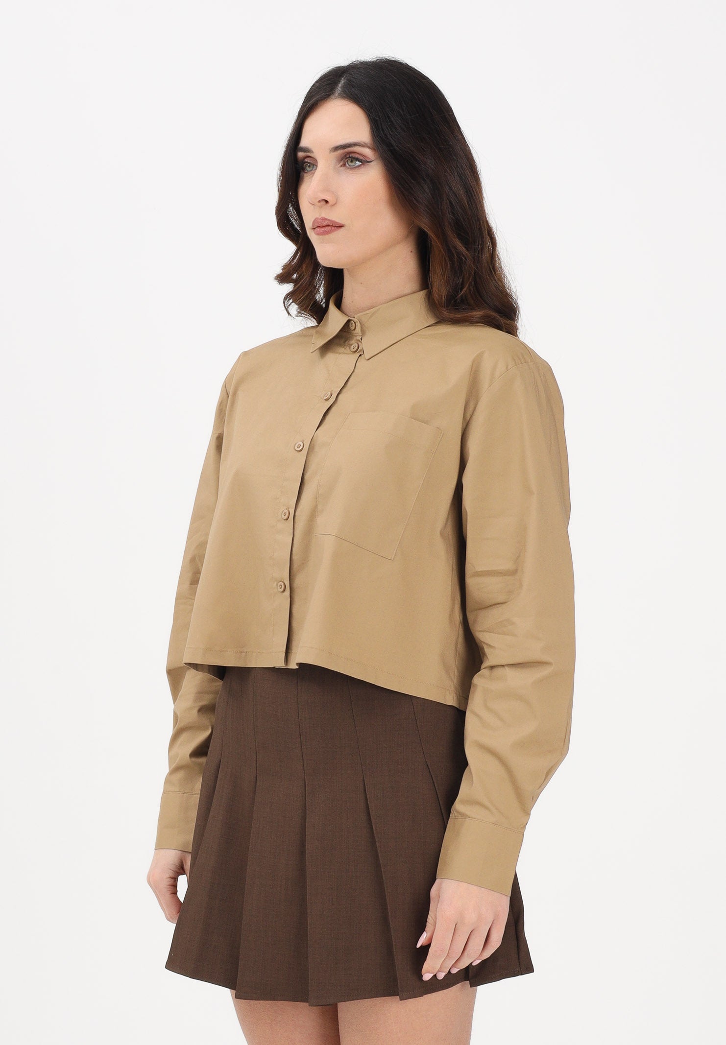 JDY Camicia a manica lunga beige da donna 15363677 TI JDY