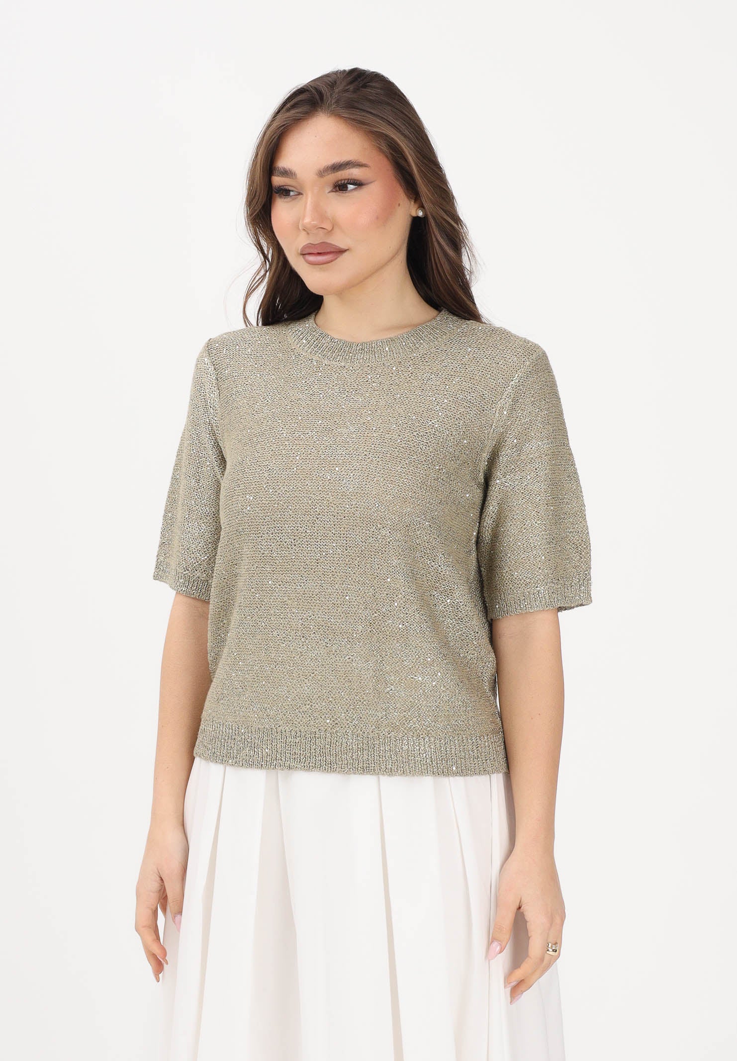 JDY Maglia a manica corta oro da donna 15366194 DRHE JDY