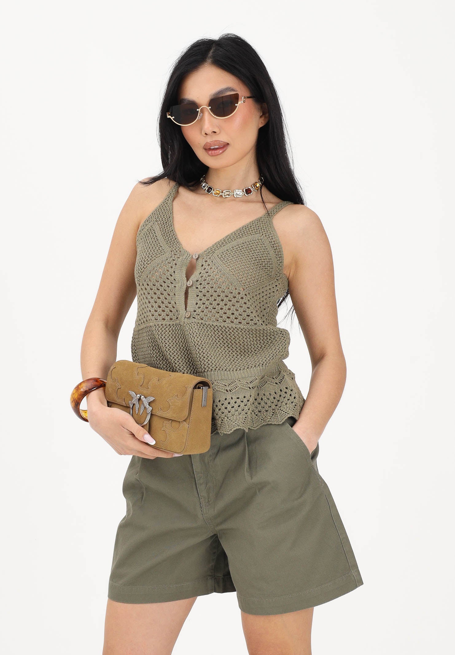 JDY Shorts verde militare da donna 15366848 KA JDY