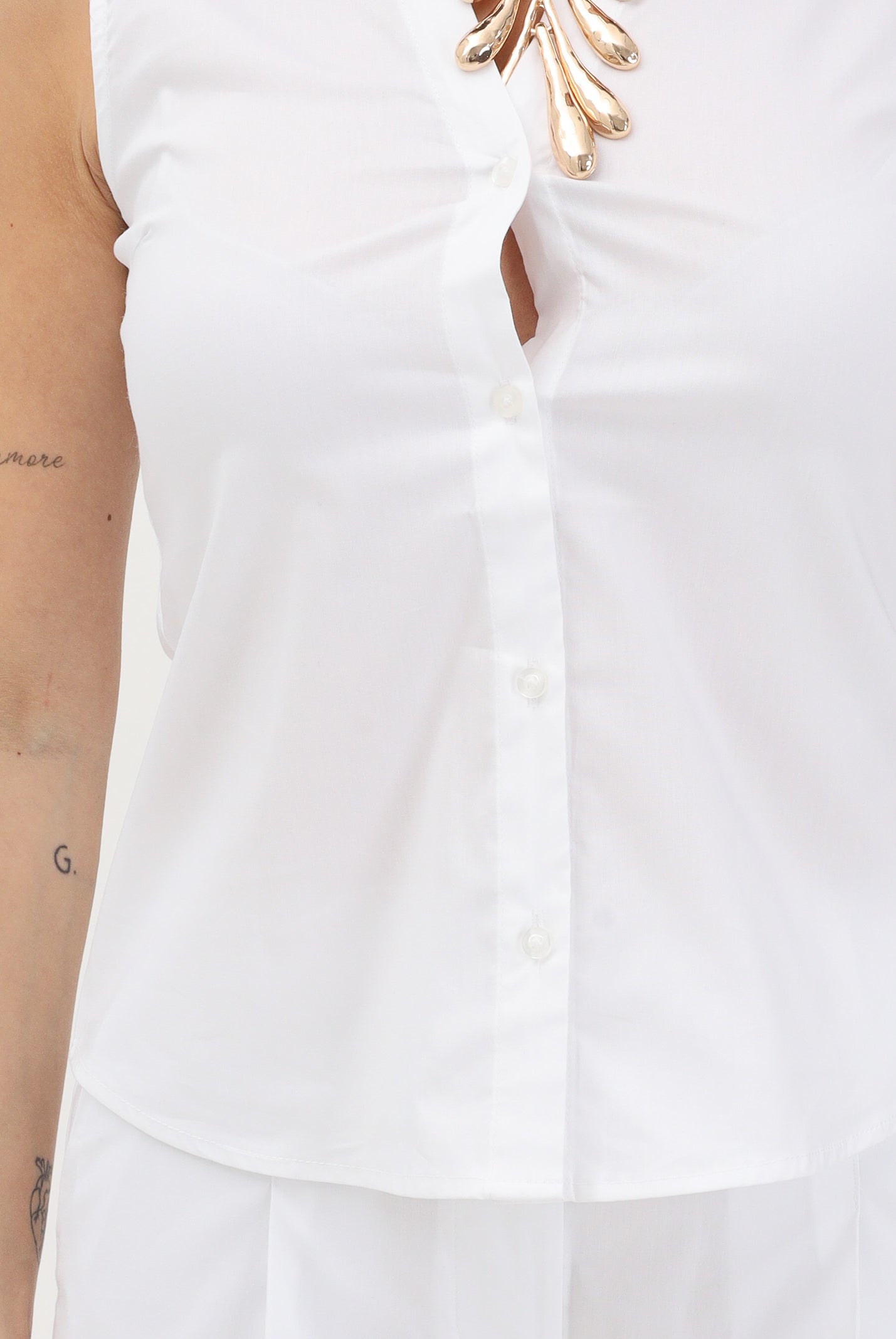 JDY Camicia smanicata bianca da donna 15367067 WI JDY