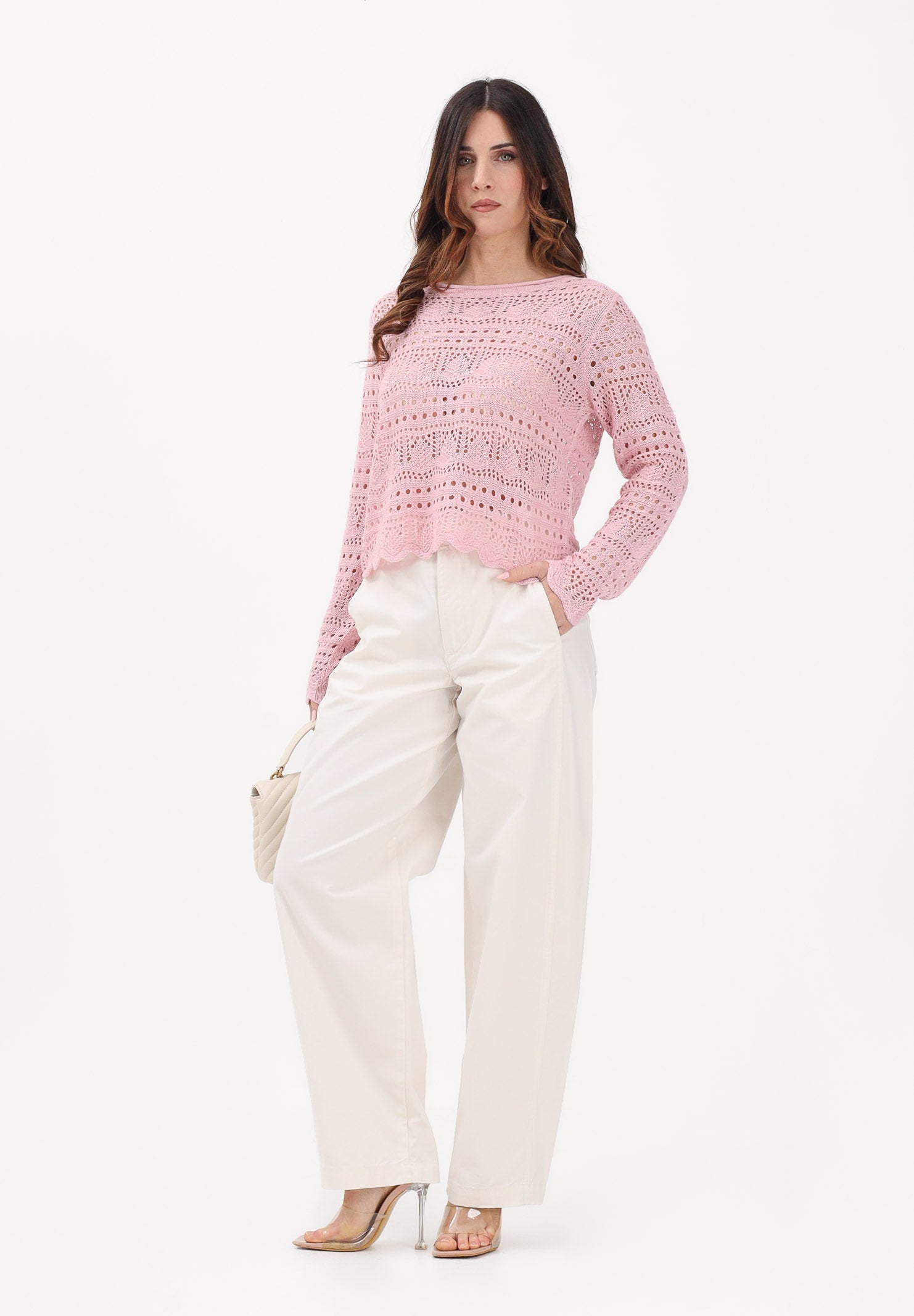 JDY Pantalone panna da donna 15367918 CLDA JDY