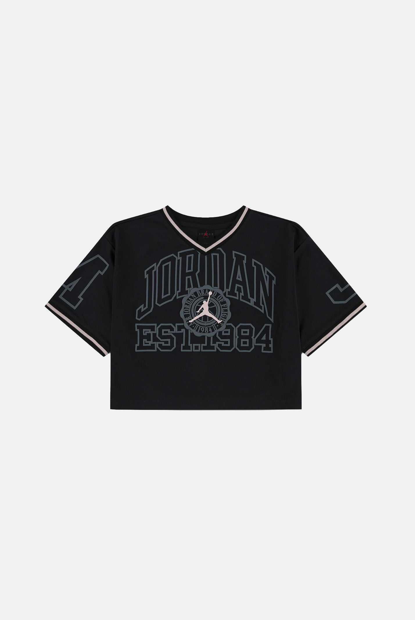 JORDAN T-shirt Secret Diary Cropped Jersey Black nero da bambina. 45F886 023 JORDAN