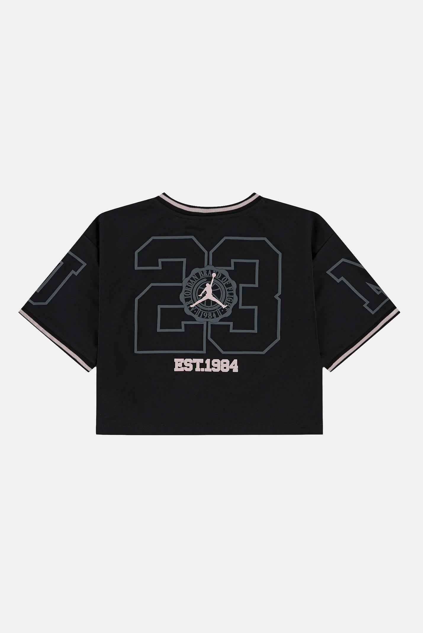 JORDAN T-shirt Secret Diary Cropped Jersey Black nero da bambina. 45F886 023 JORDAN
