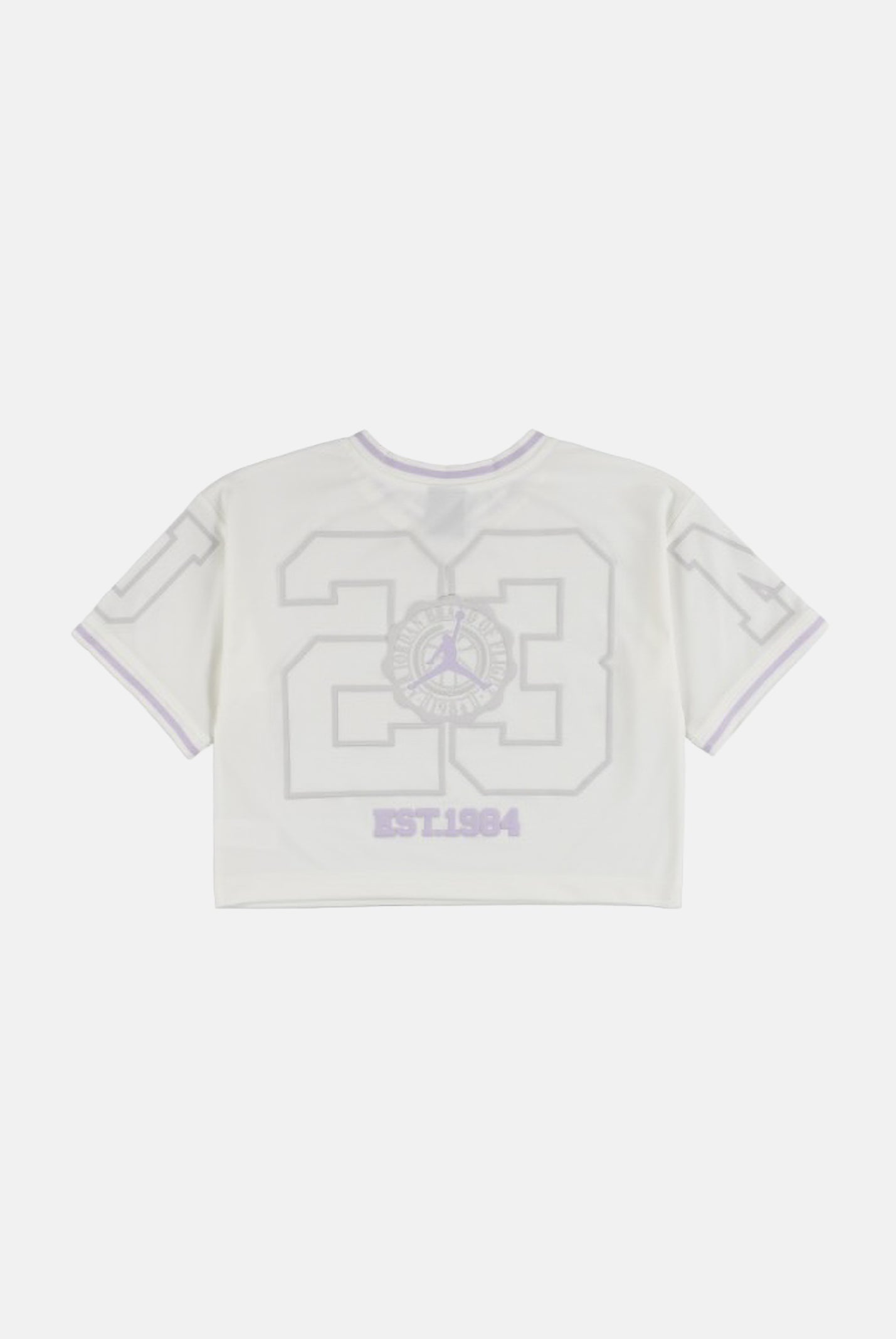 JORDAN T-shirt Secret Diary Cropped Jersey Sail bianco chiaro da bambina. 45F886 782 JORDAN