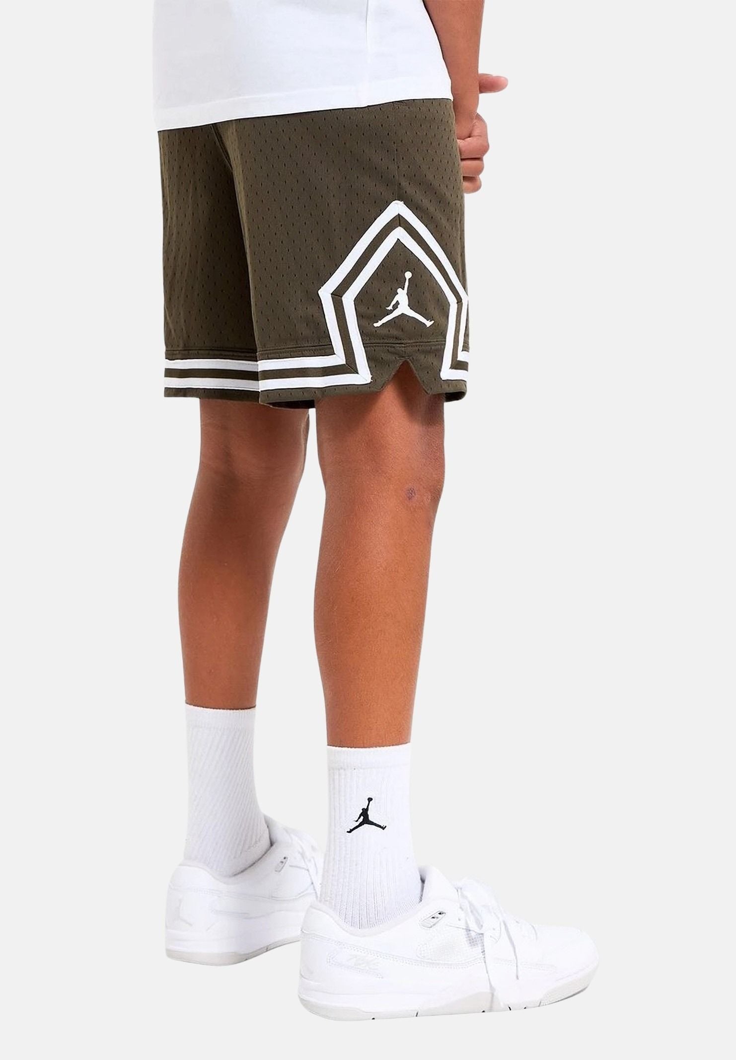 JORDAN Shorts Dri-FIT Diamond verde militare per bambino e bambina 95D313 F84 JORDAN