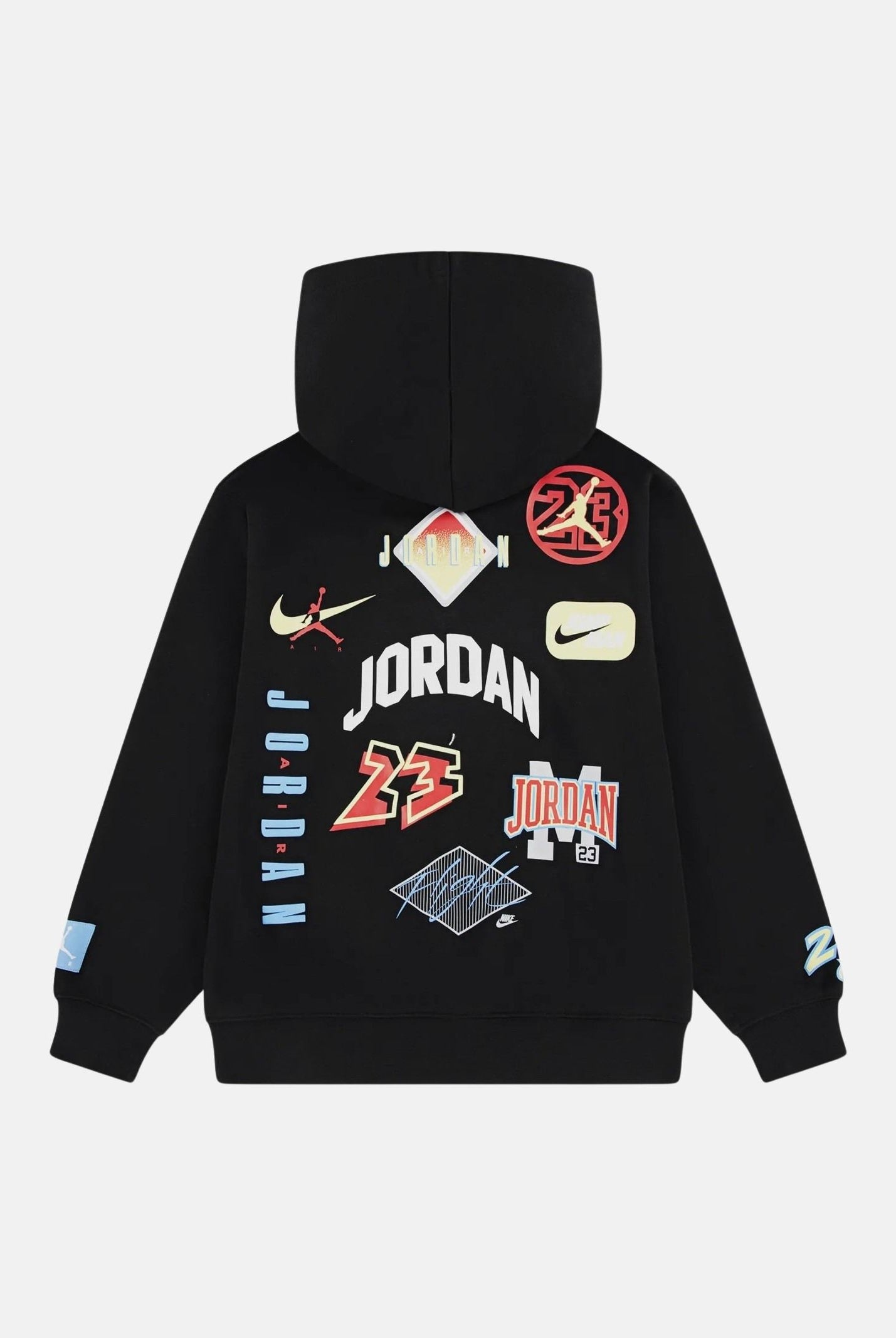 JORDAN Felpa con cappuccio MJ DYNASTY nera per bambino e bambina 95F569 023 JORDAN