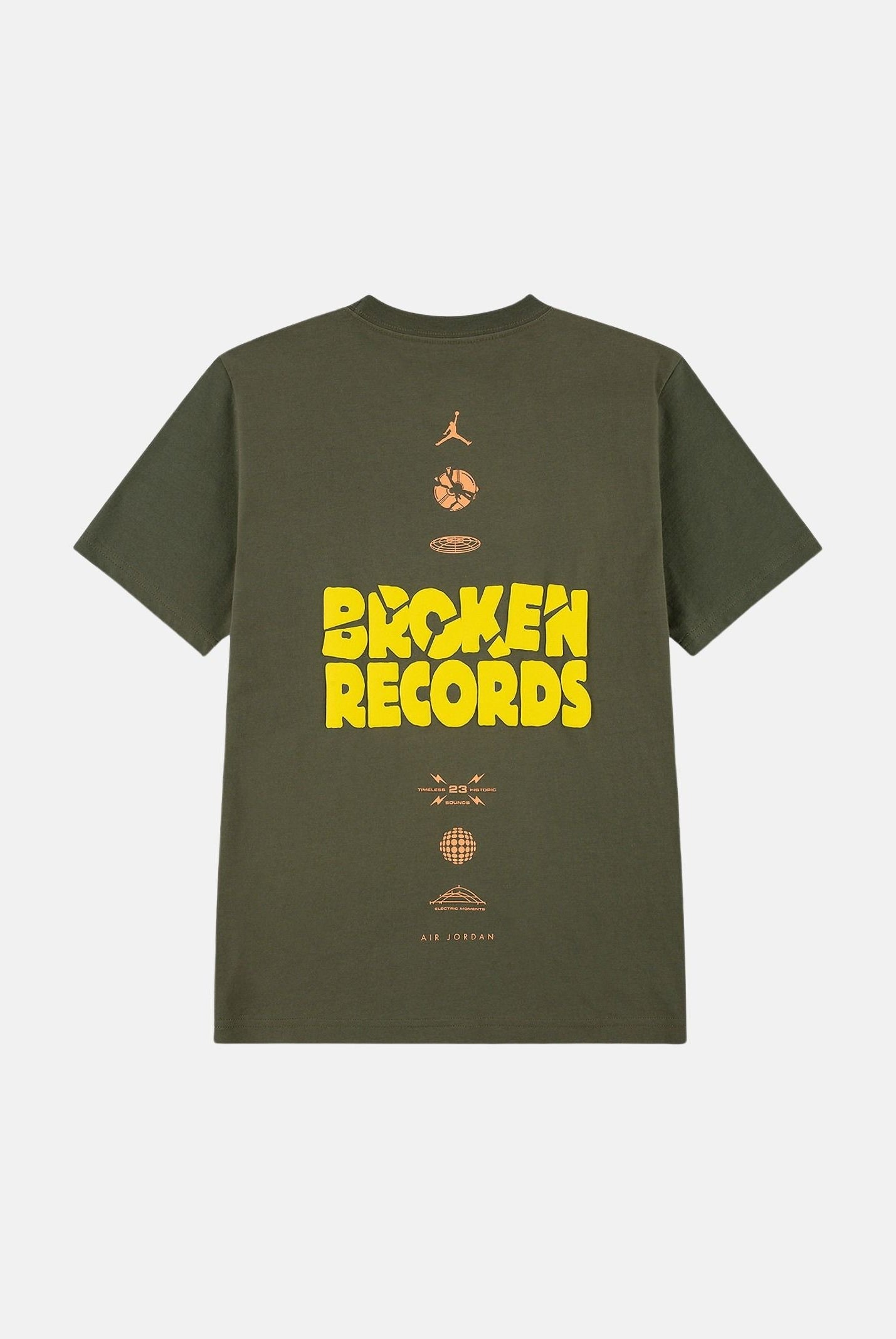 JORDAN T-shirt a manica corta Broken Records verde militare da bambino 95F628 F84 JORDAN