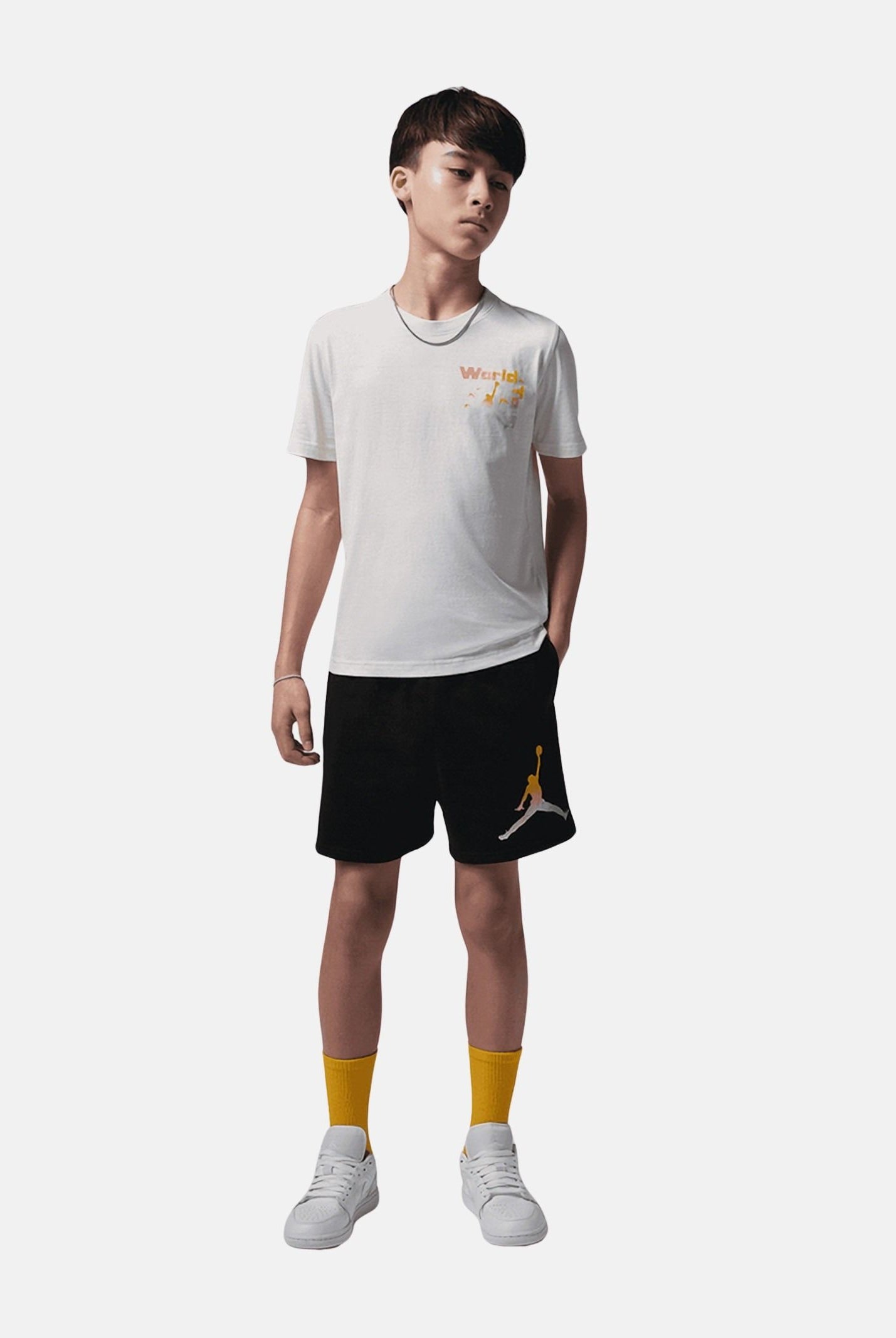 JORDAN Shorts sportivo World Tour nero per bambino e bambina 95F797 023 JORDAN