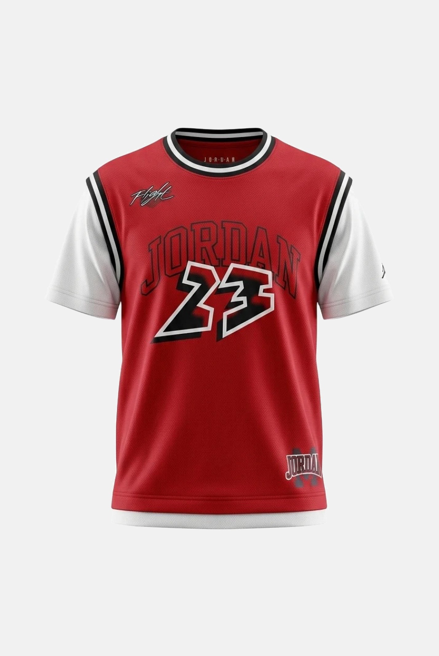 JORDAN T-shirt a manica corta JDB Dynasty Jersey rossa per bambino e bambina 95F953 R78 JORDAN