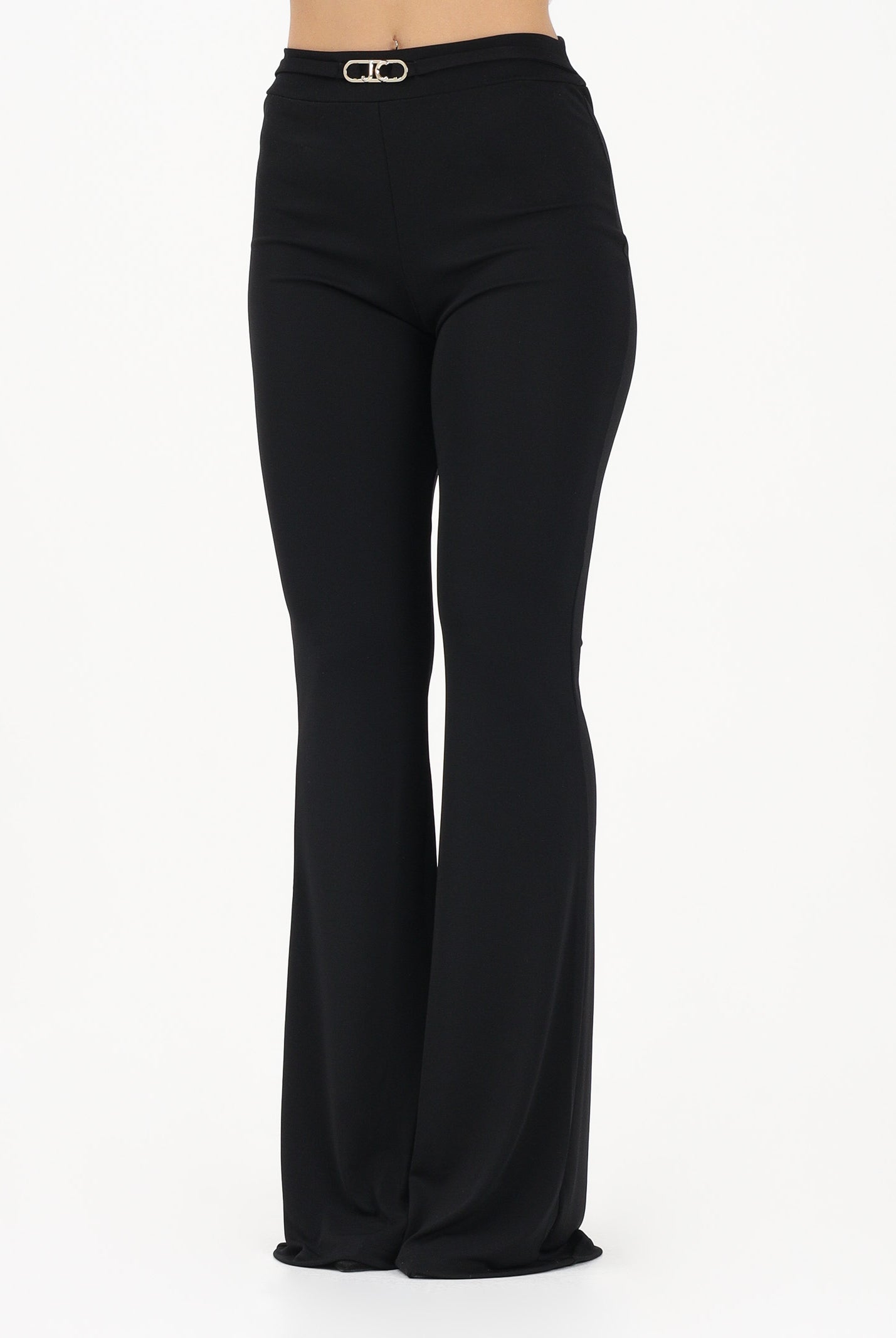 JUST CAVALLI Leggings nero da donna con dettaglio gioiello 80PAC101J0253 899 JUST CAVALLI