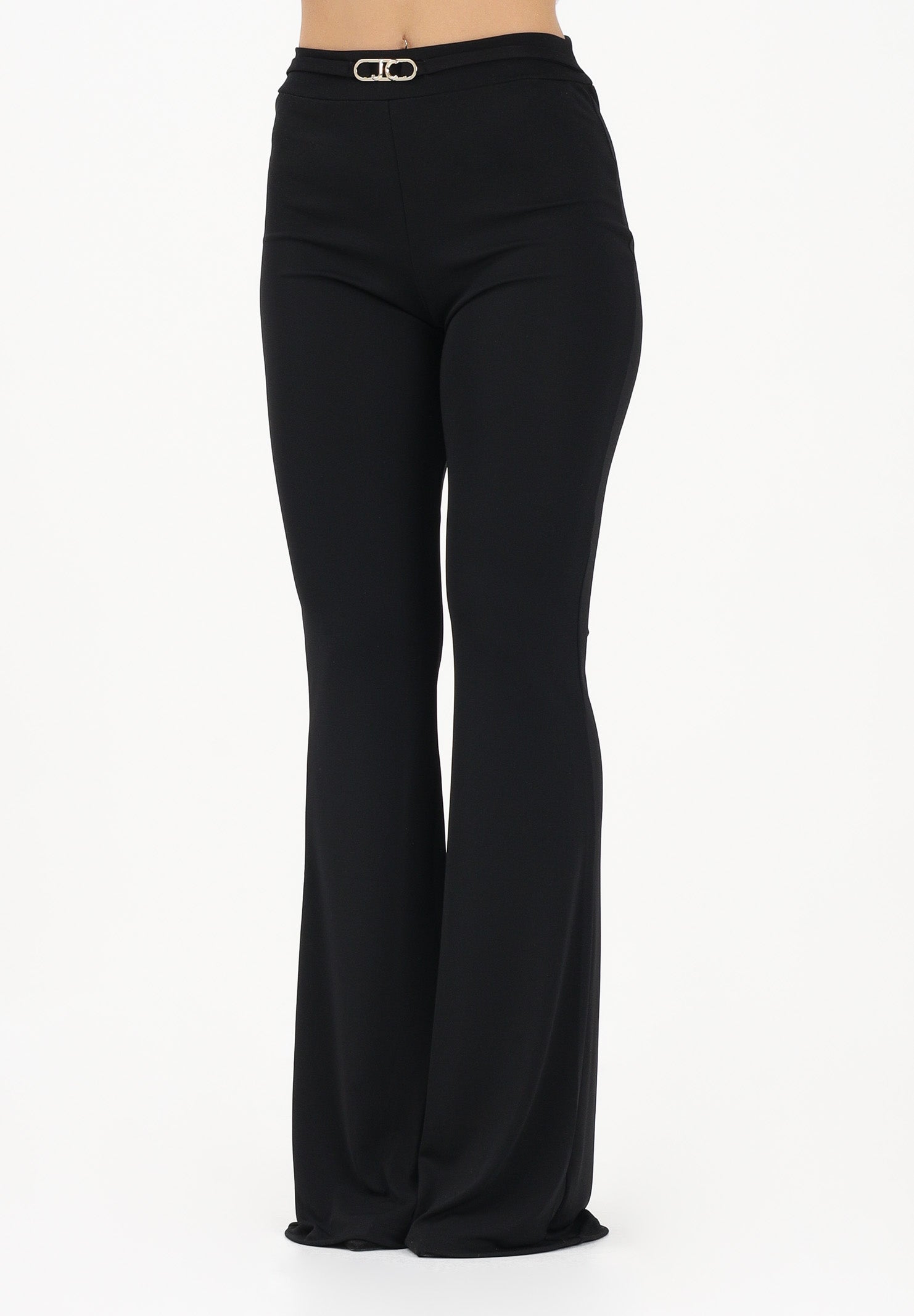 JUST CAVALLI Leggings nero da donna con dettaglio gioiello 80PAC101J0253 899 JUST CAVALLI