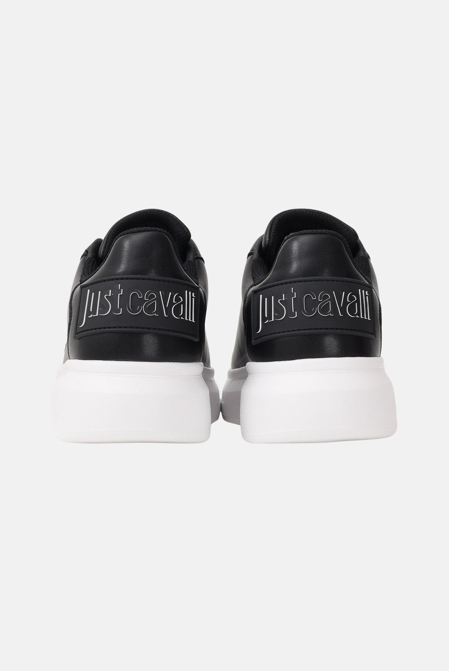 JUST CAVALLI Sneakers nere da uomo con logo sul retro 80QA3SBDZPC18 899 JUST CAVALLI