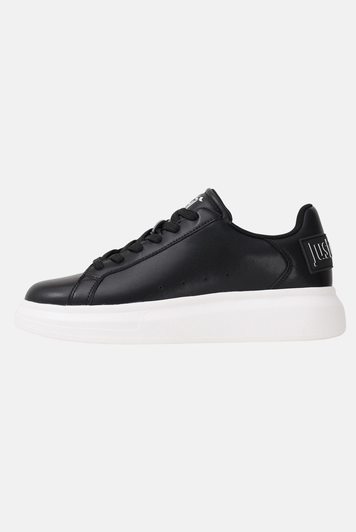 JUST CAVALLI Sneakers nere da uomo con logo sul retro 80QA3SBDZPC18 899 JUST CAVALLI