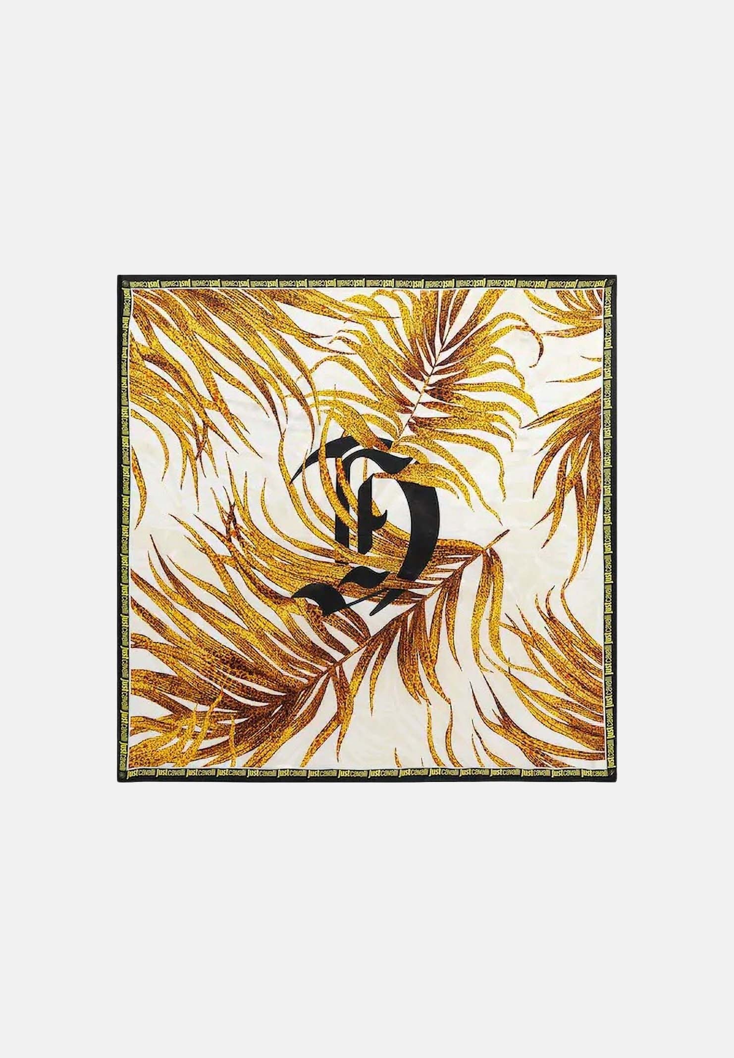 JUST CAVALLI Foulard bianco da donna realizzato con una vivace stampa tropicale 80RA2H01ZG321 R79 JUST CAVALLI