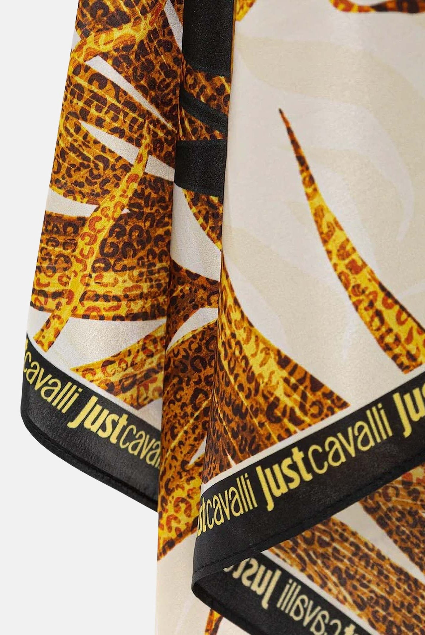 JUST CAVALLI Foulard bianco da donna realizzato con una vivace stampa tropicale 80RA2H01ZG321 R79 JUST CAVALLI
