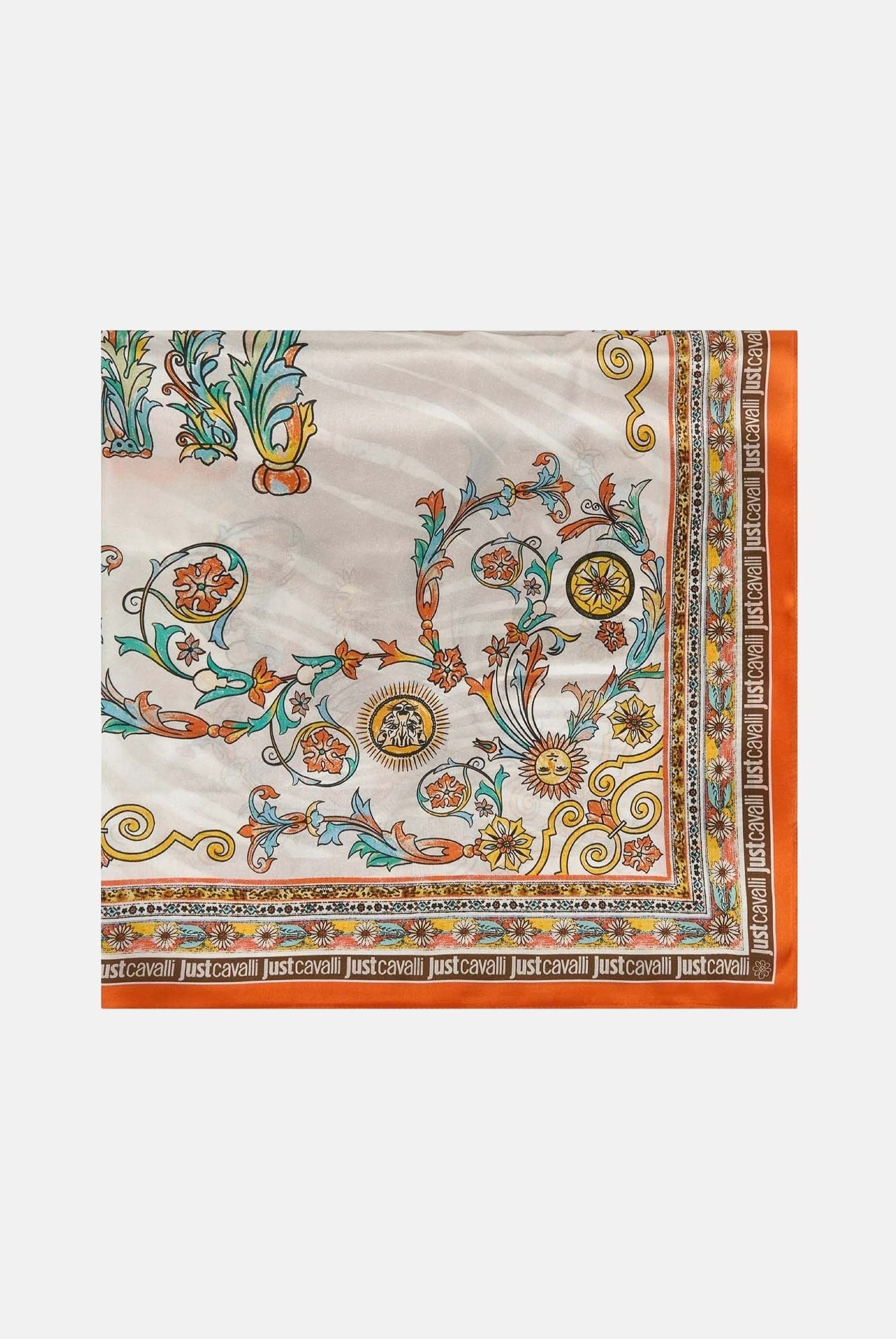 JUST CAVALLI Foulard multicolore da donna realizzato con stampa ornamentale 80RA2H01ZG321 R85 JUST CAVALLI