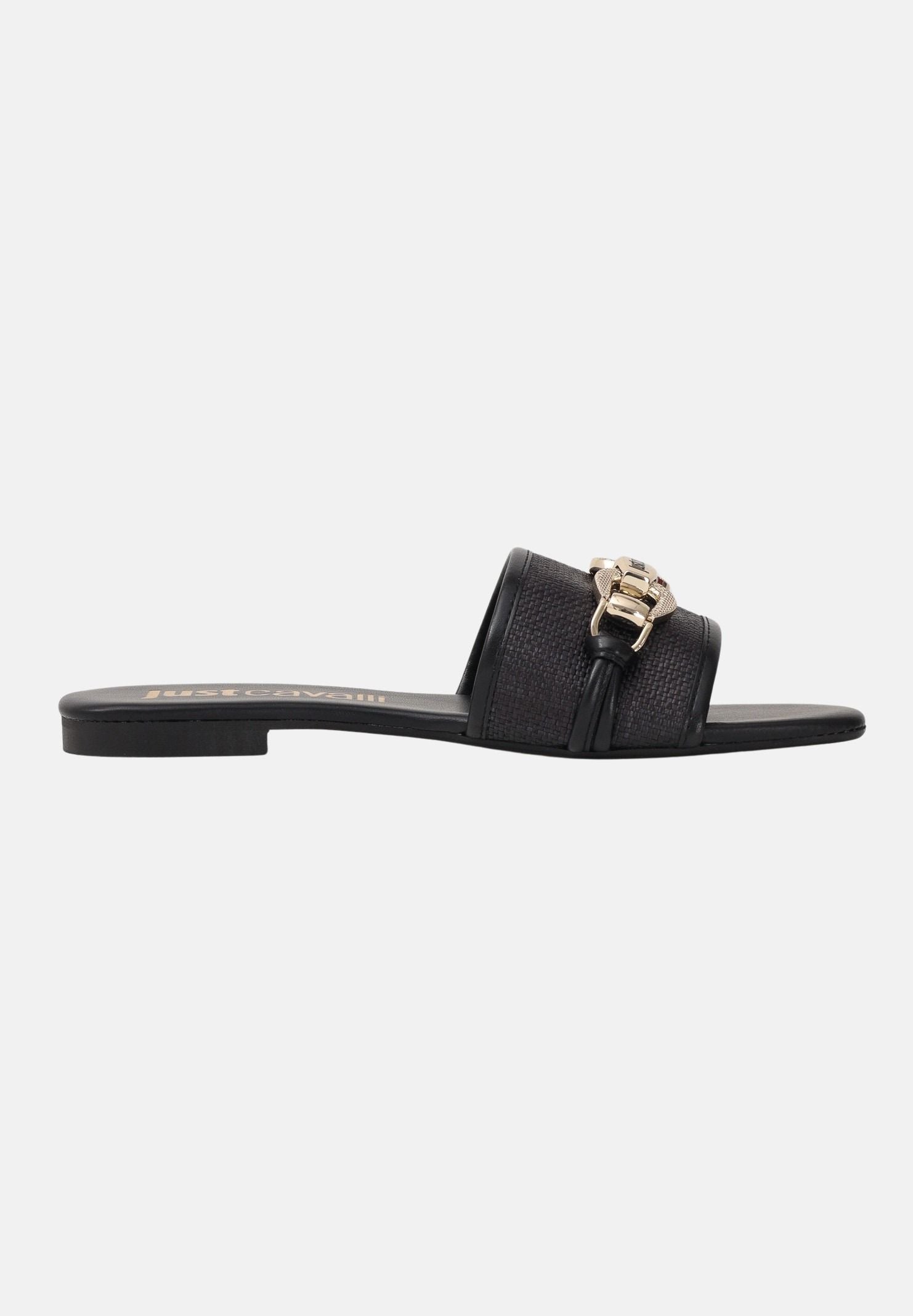 JUST CAVALLI Ciabatte nere da donna con fibbia 80RA3S81ZSE61 899 JUST CAVALLI