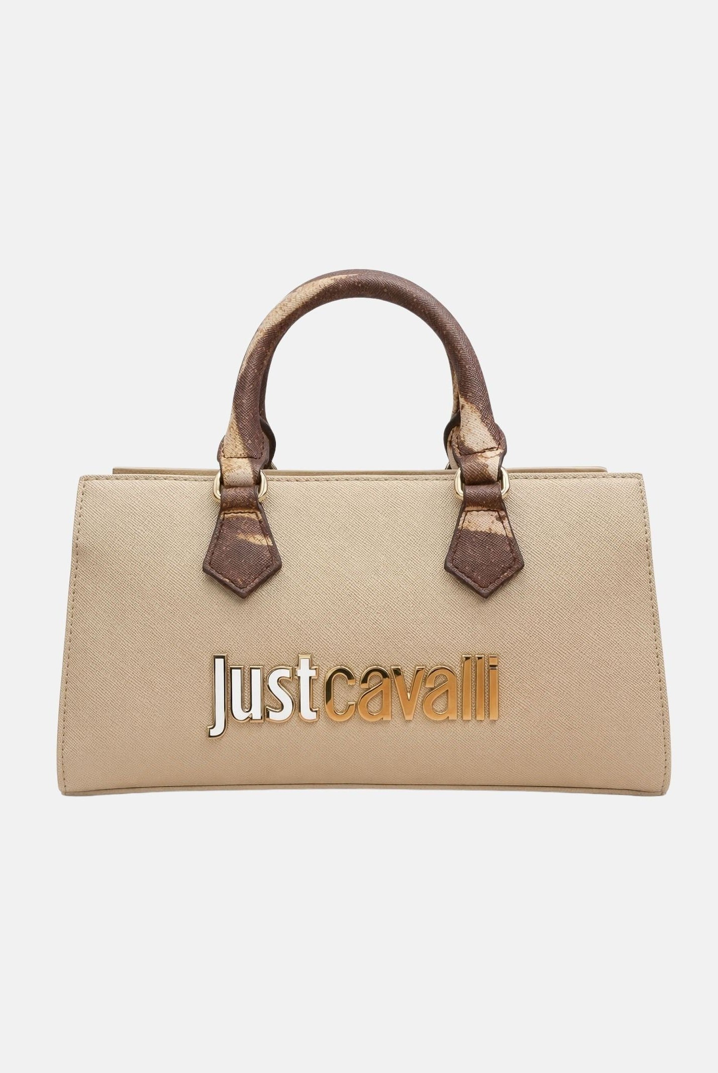 JUST CAVALLI Borsa a mano beige da donna con logo 80RA4BB2ZS766 751 JUST CAVALLI