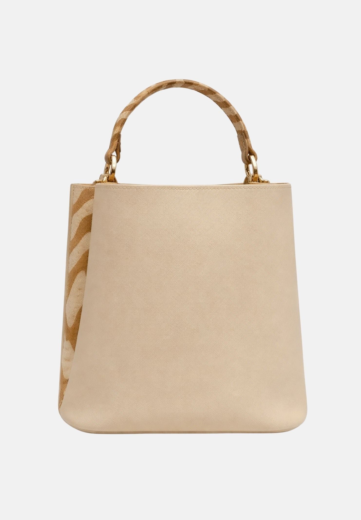 JUST CAVALLI Borsa a mano beige da donna con logo 80RA4BB3ZS766 751 JUST CAVALLI